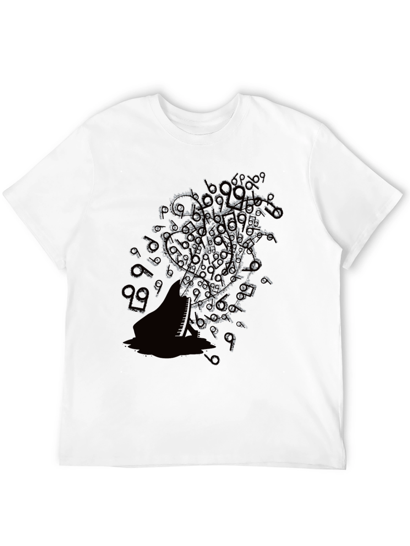 Piano Keys Music Notes Graphic Tee