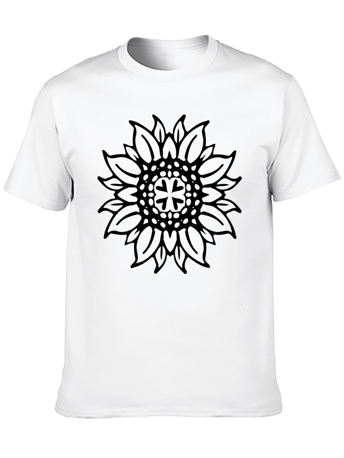 Black Sunflower Graphic Tee - Modern Casual Wear