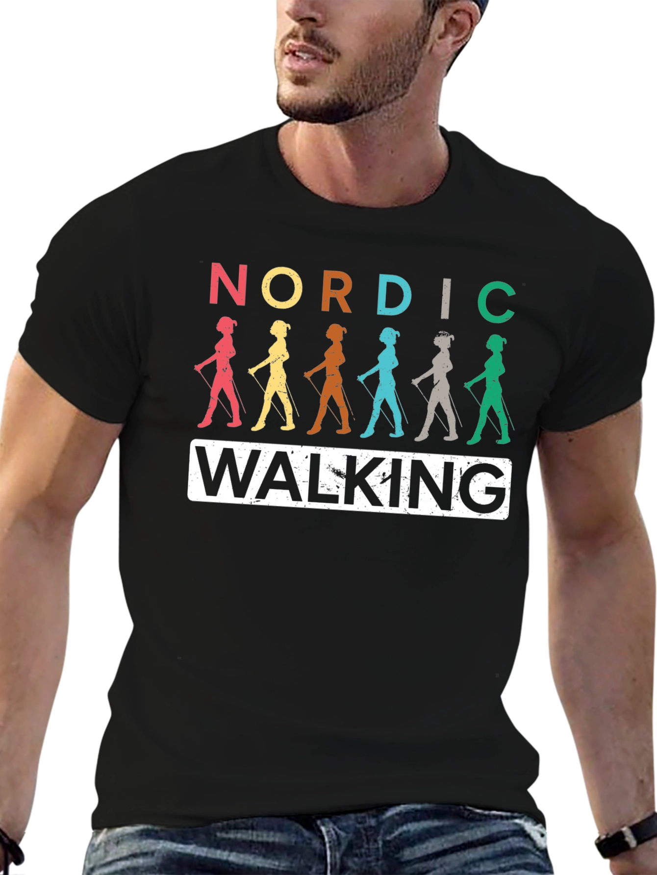 Nordic Walking Graphic T-Shirt