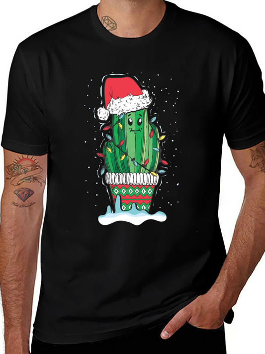 Christmas Cactus T-Shirt Festive Holiday Tee