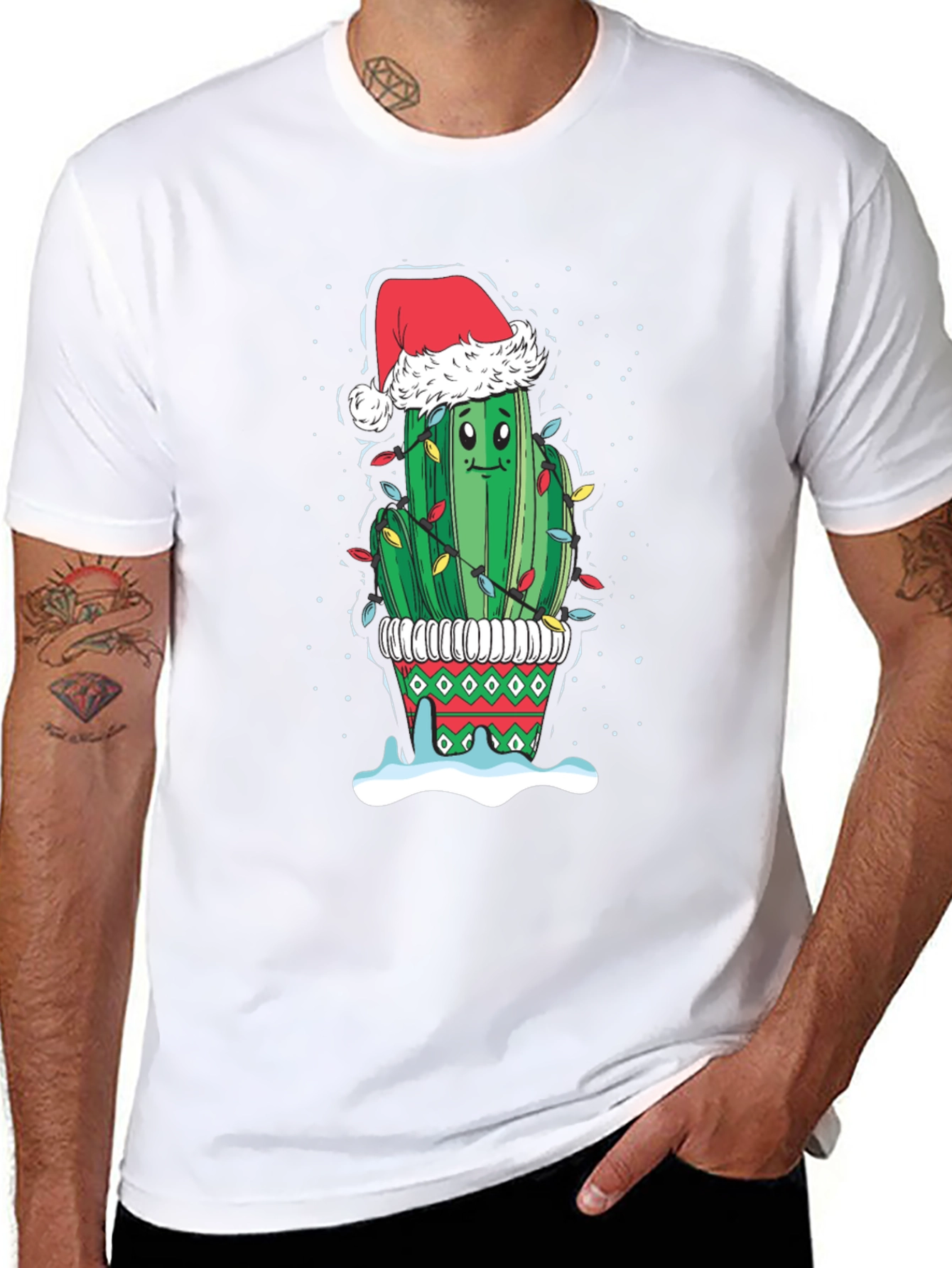 Christmas Cactus T-Shirt Festive Holiday Tee