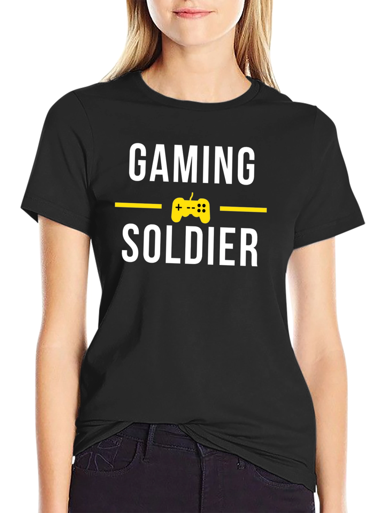 Gaming Soldier T-Shirt - Black Gamer Tee