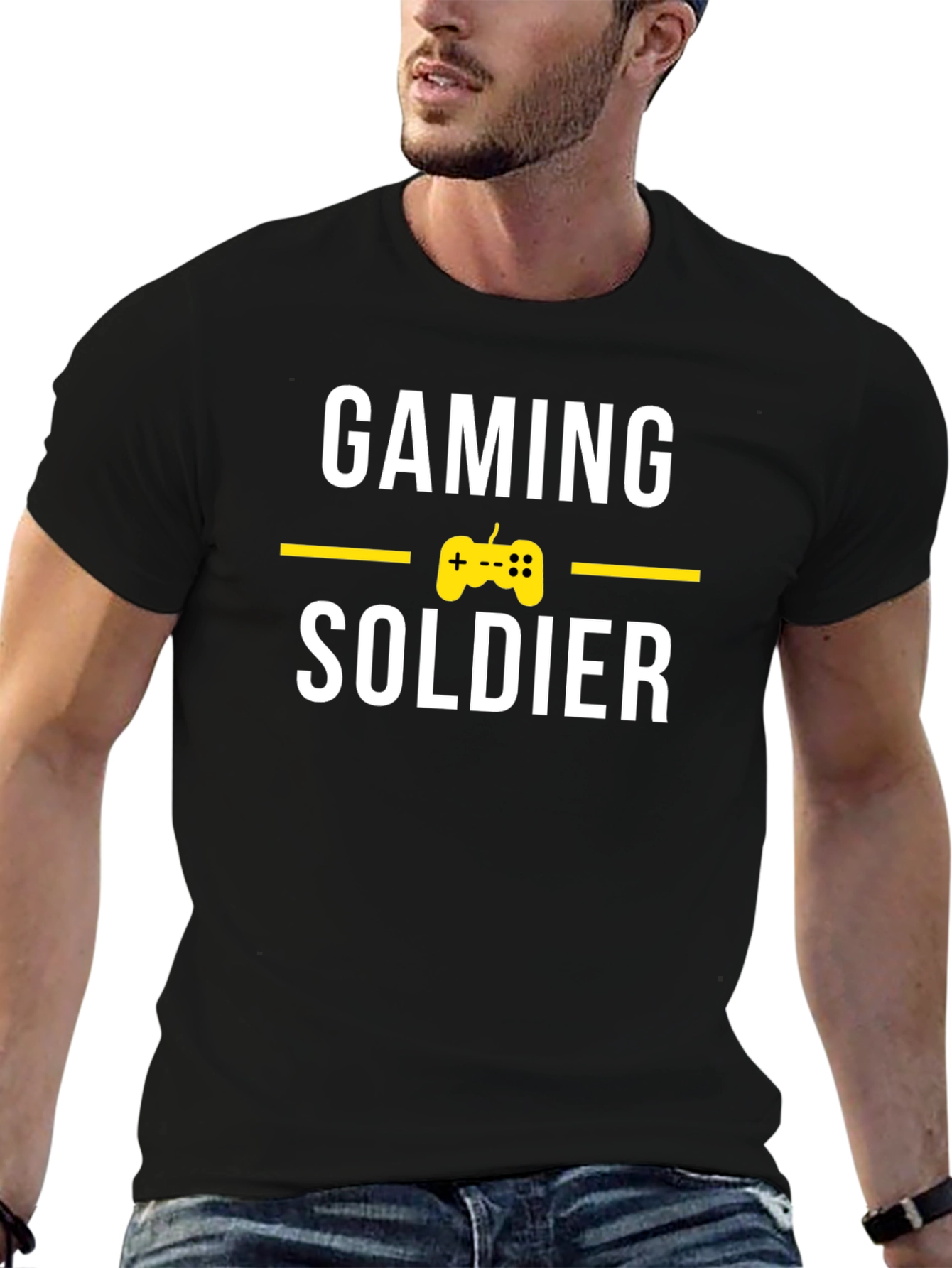 Gaming Soldier T-Shirt - Black Gamer Tee