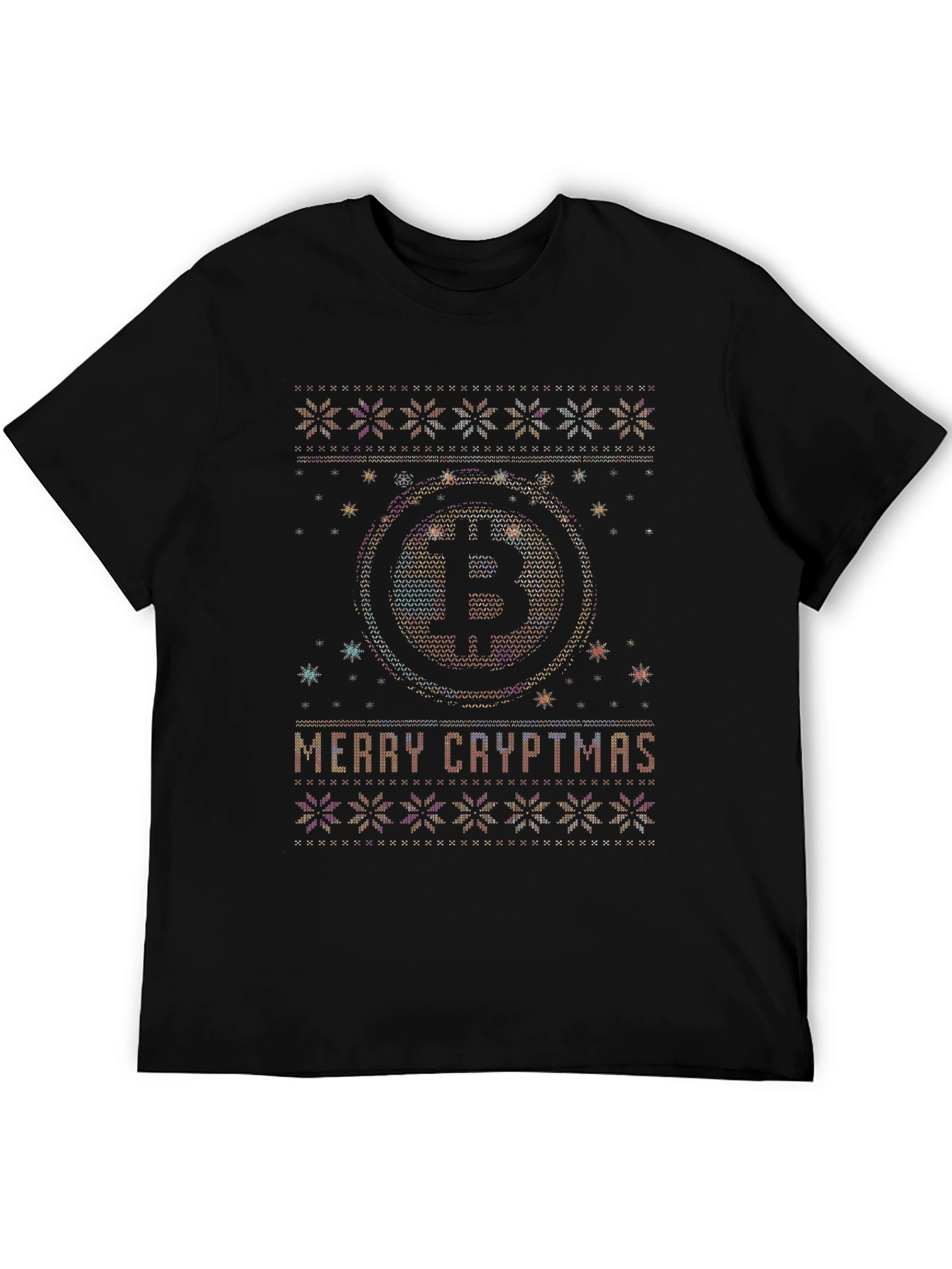 Merry Cryptmas Bitcoin Ugly Christmas Sweater T-Shirt