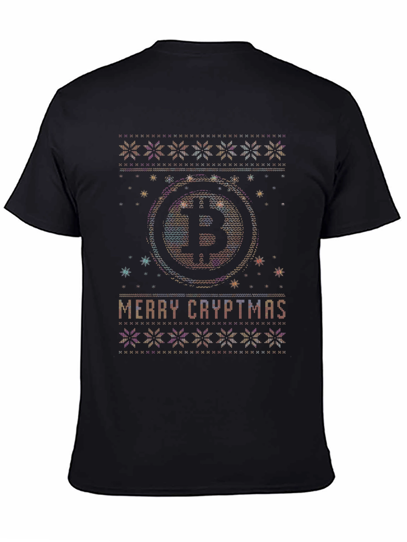 Merry Cryptmas Bitcoin Ugly Christmas Sweater T-Shirt