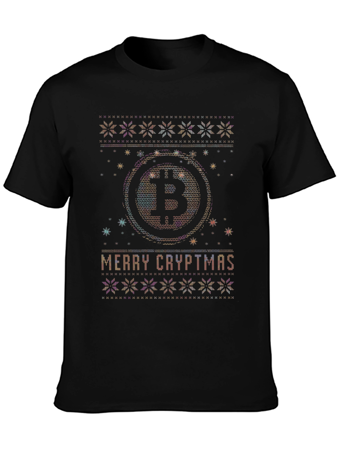 Merry Cryptmas Bitcoin Ugly Christmas Sweater T-Shirt