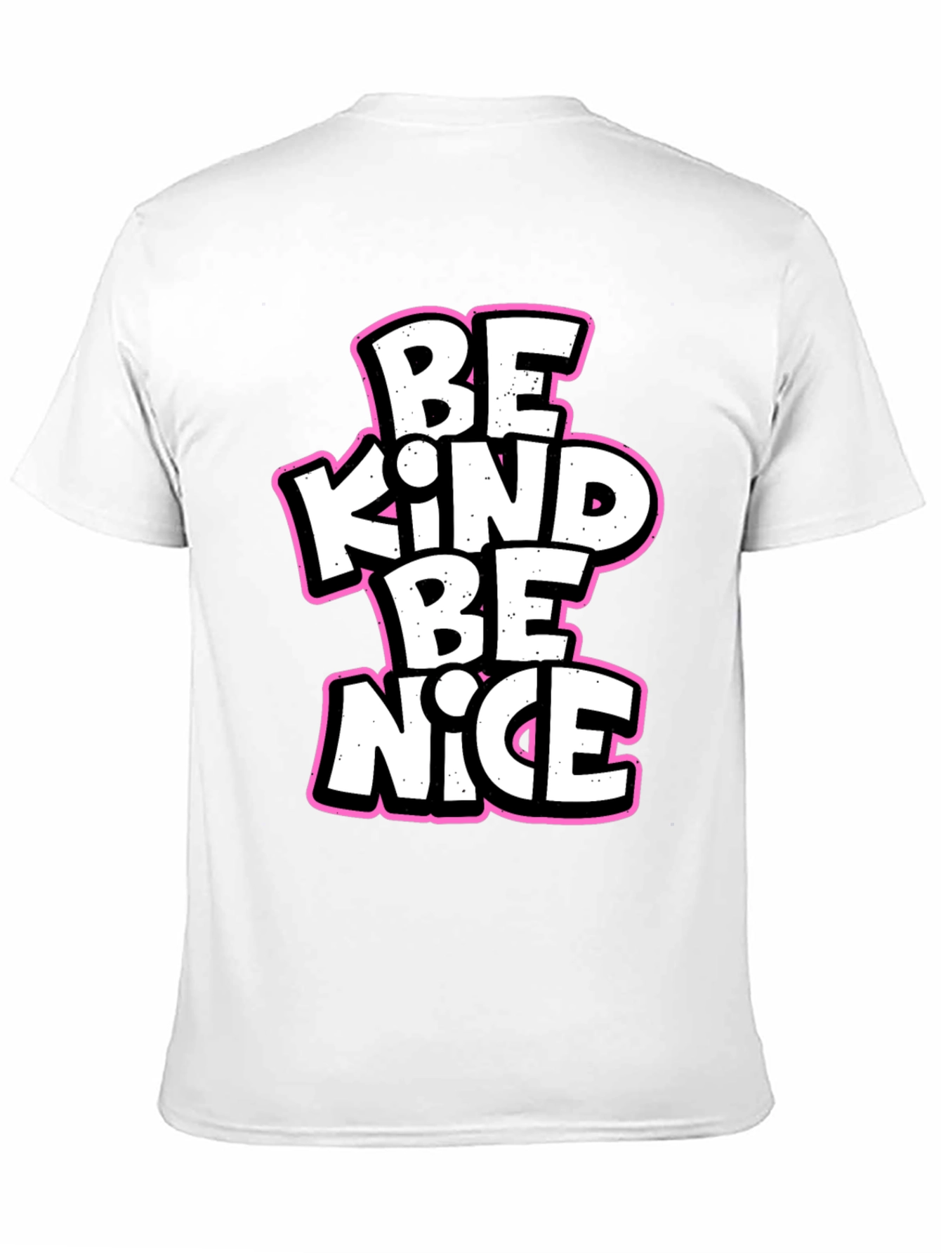 Be Kind Be Nice Black Graphic T-Shirt