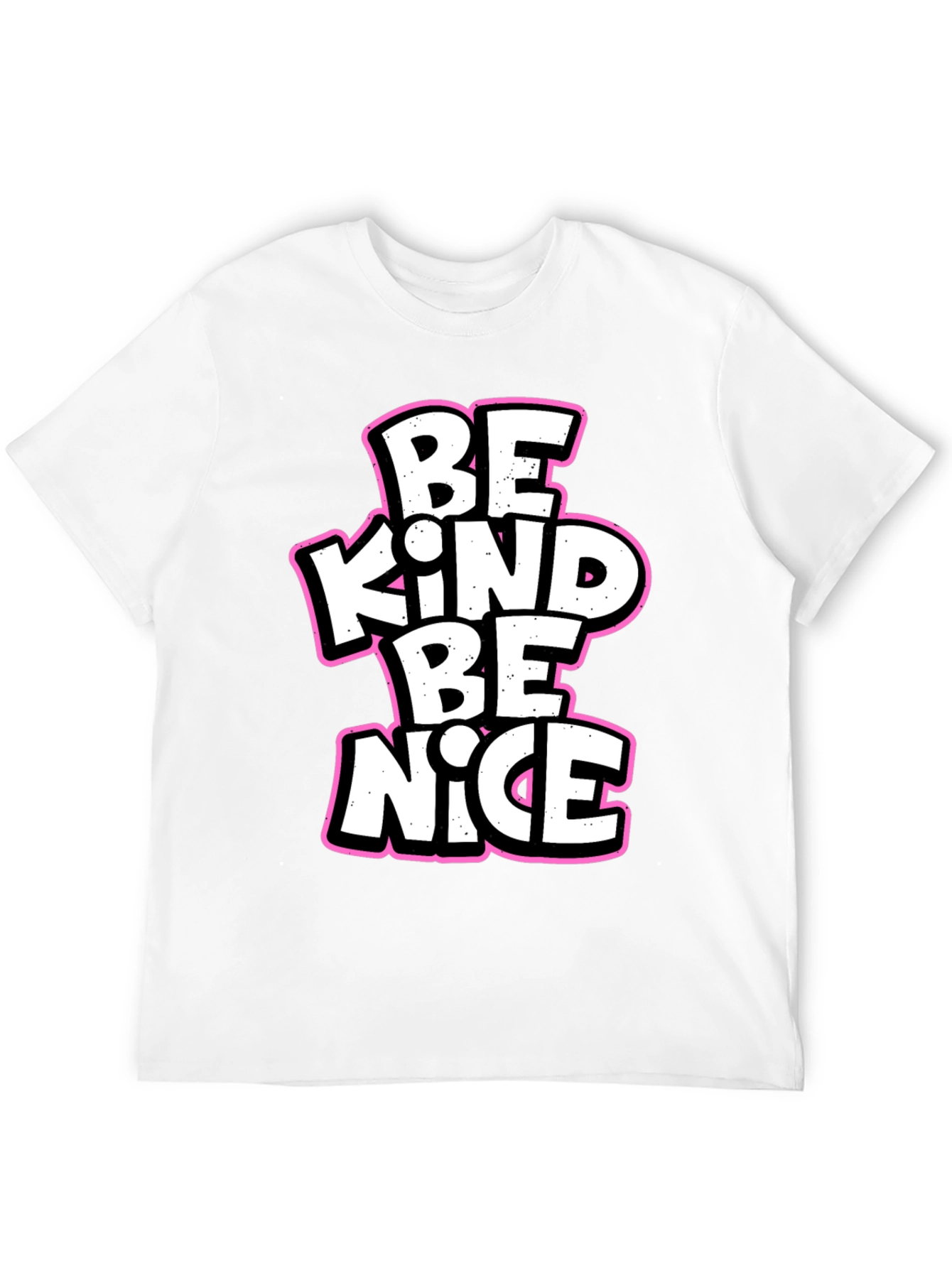Be Kind Be Nice Black Graphic T-Shirt