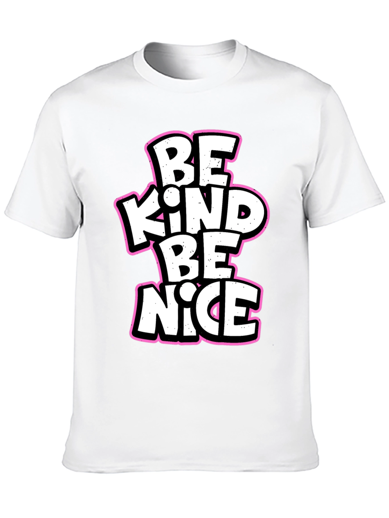 Be Kind Be Nice Black Graphic T-Shirt