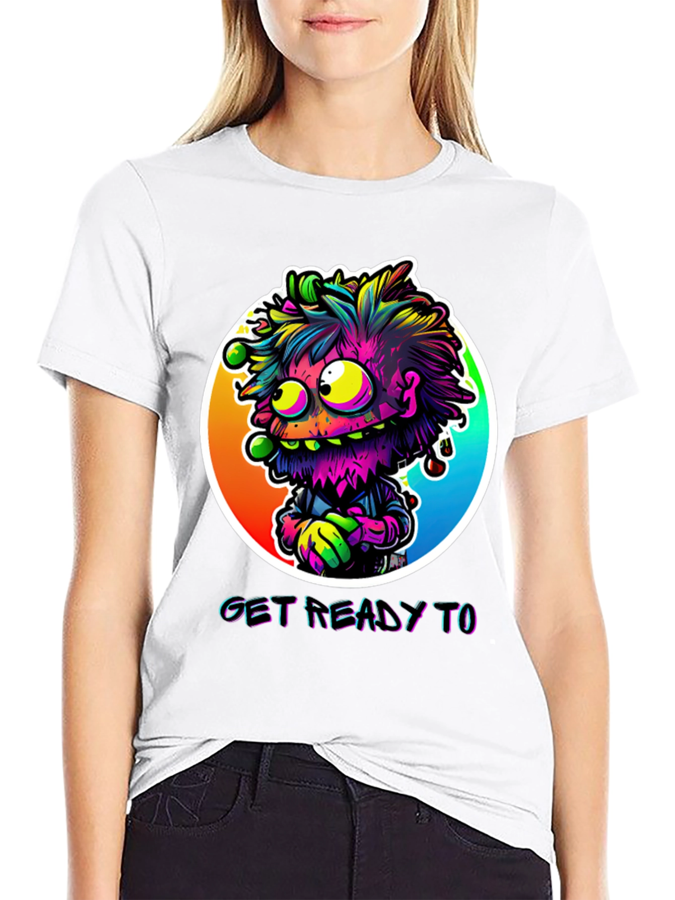 Get Ready To Graphic Tee - Funky Monster Design