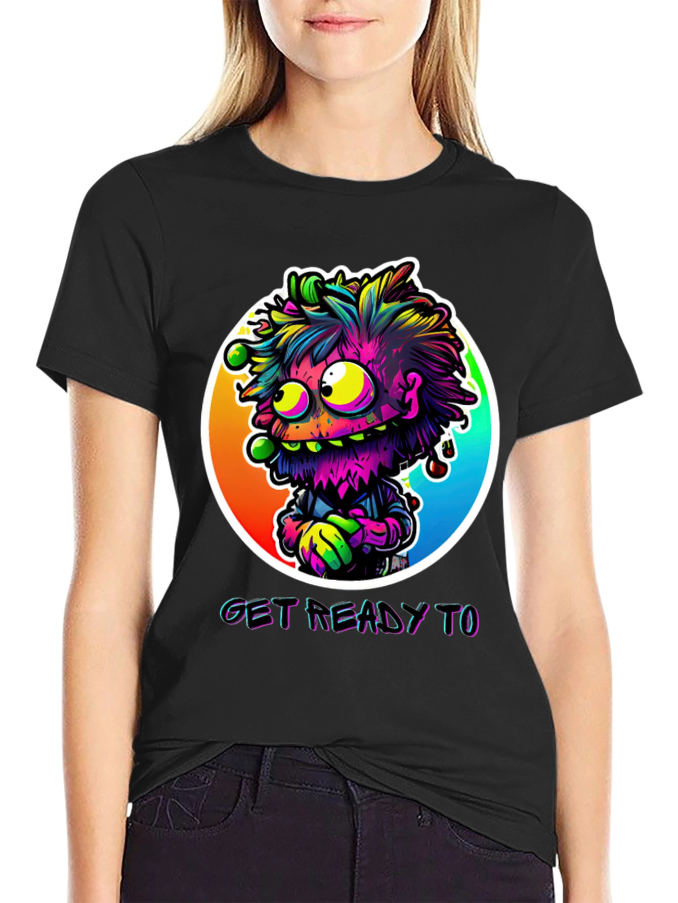 Get Ready To Graphic Tee - Funky Monster Design