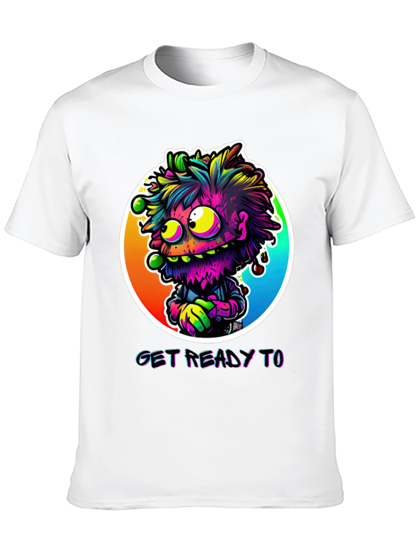 Get Ready To Graphic Tee - Funky Monster Design