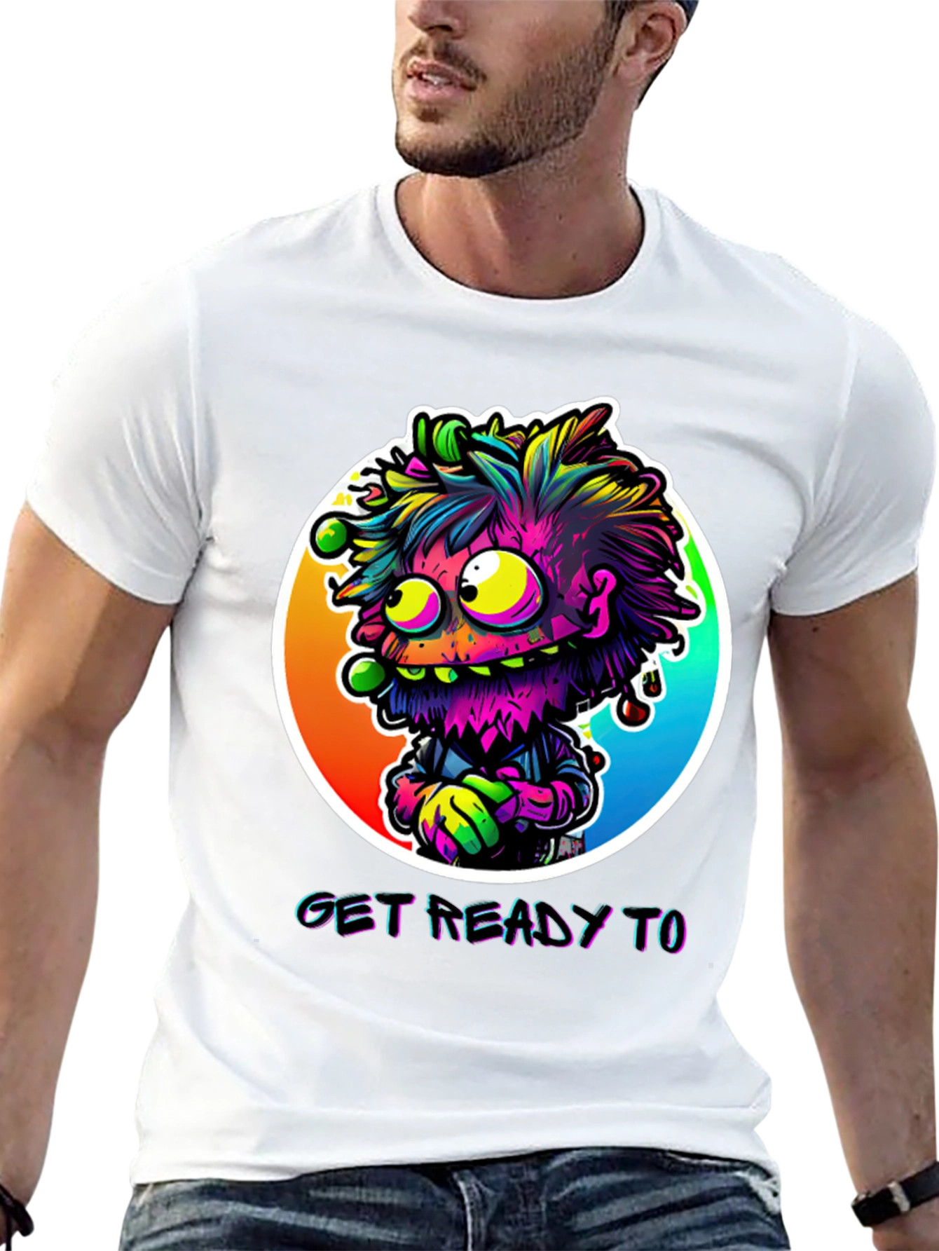 Get Ready To Graphic Tee - Funky Monster Design