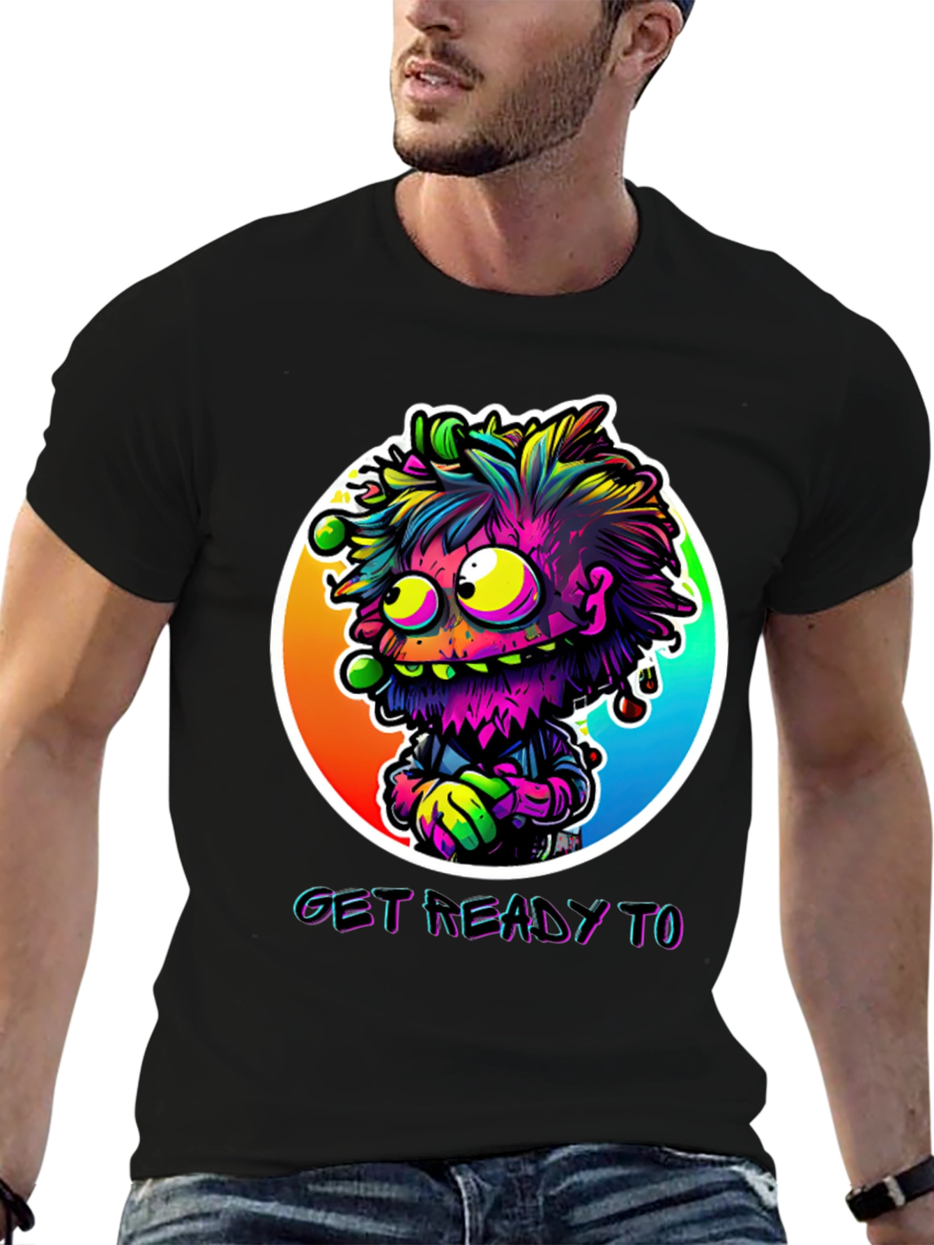 Get Ready To Graphic Tee - Funky Monster Design