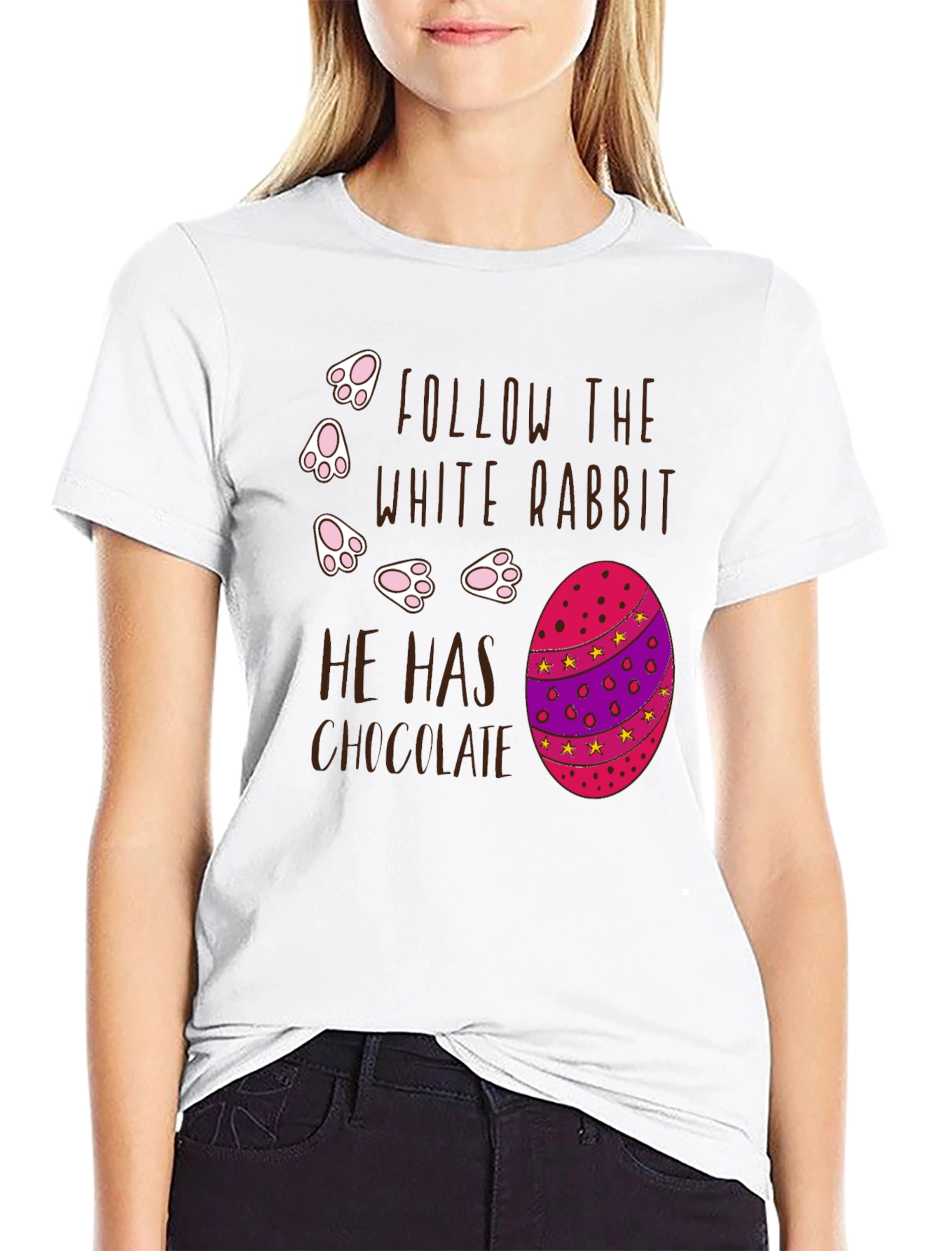 Easter Follow White Rabbit T-Shirt