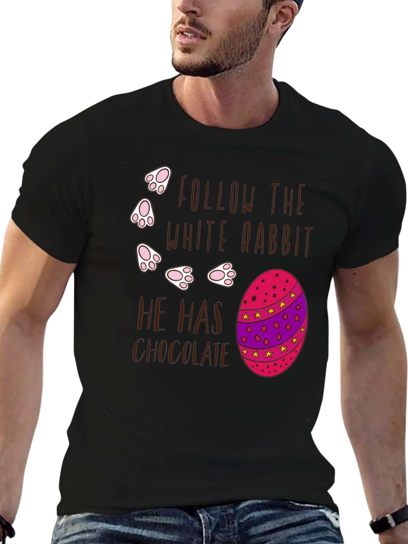 Easter Follow White Rabbit T-Shirt