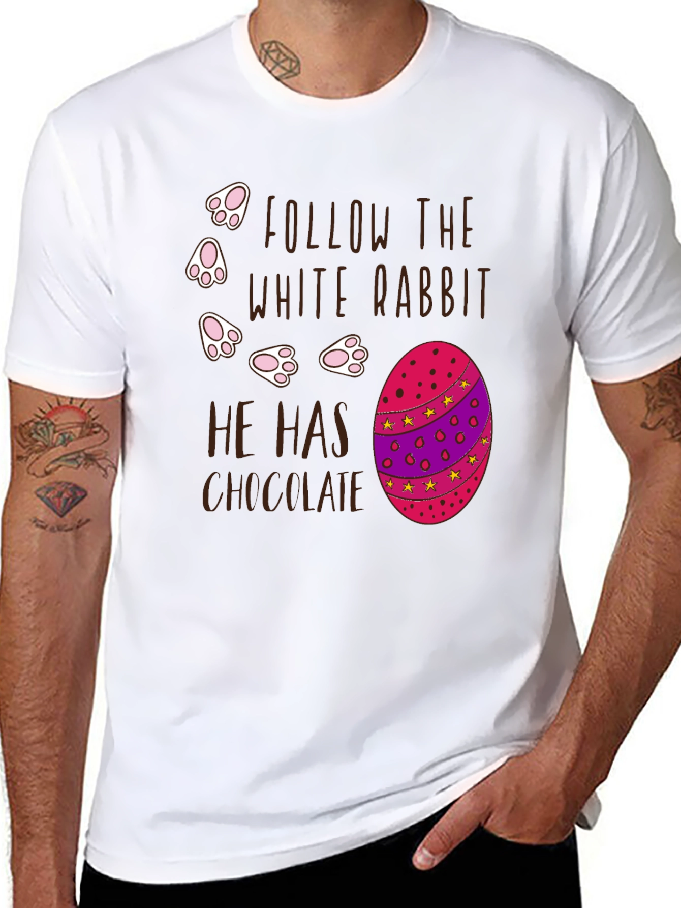 Easter Follow White Rabbit T-Shirt