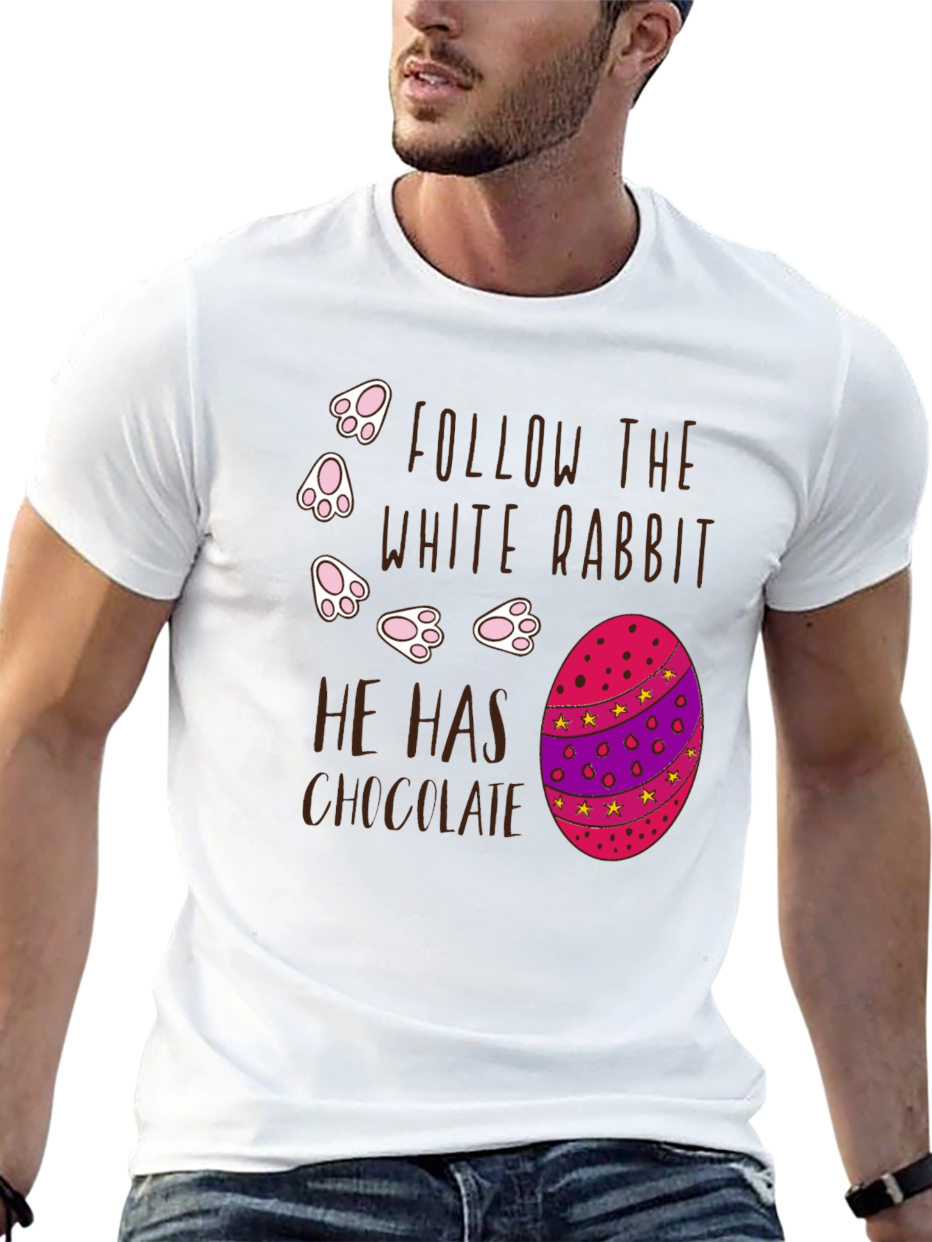 Easter Follow White Rabbit T-Shirt