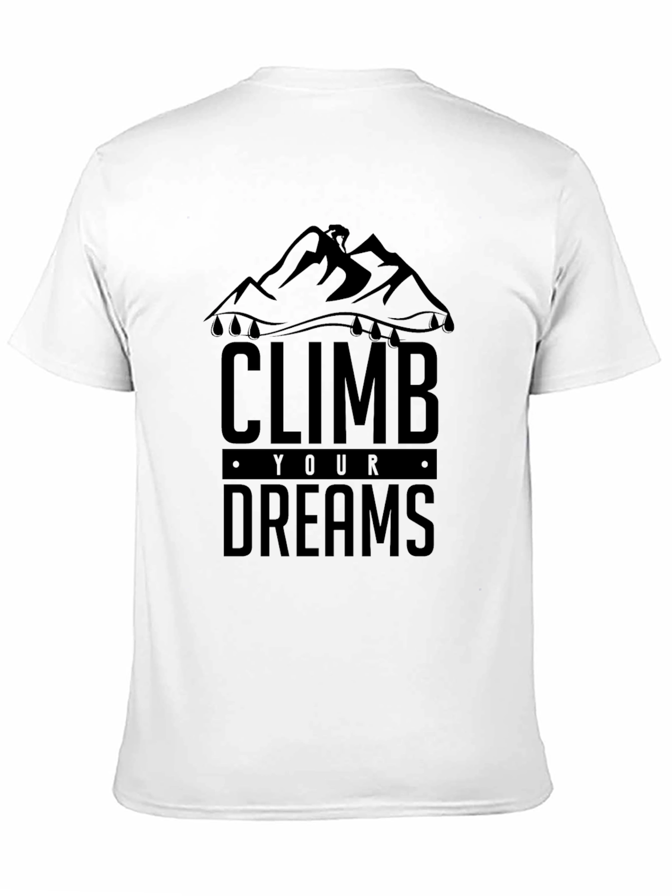 Climb Your Dreams Black Graphic Tee