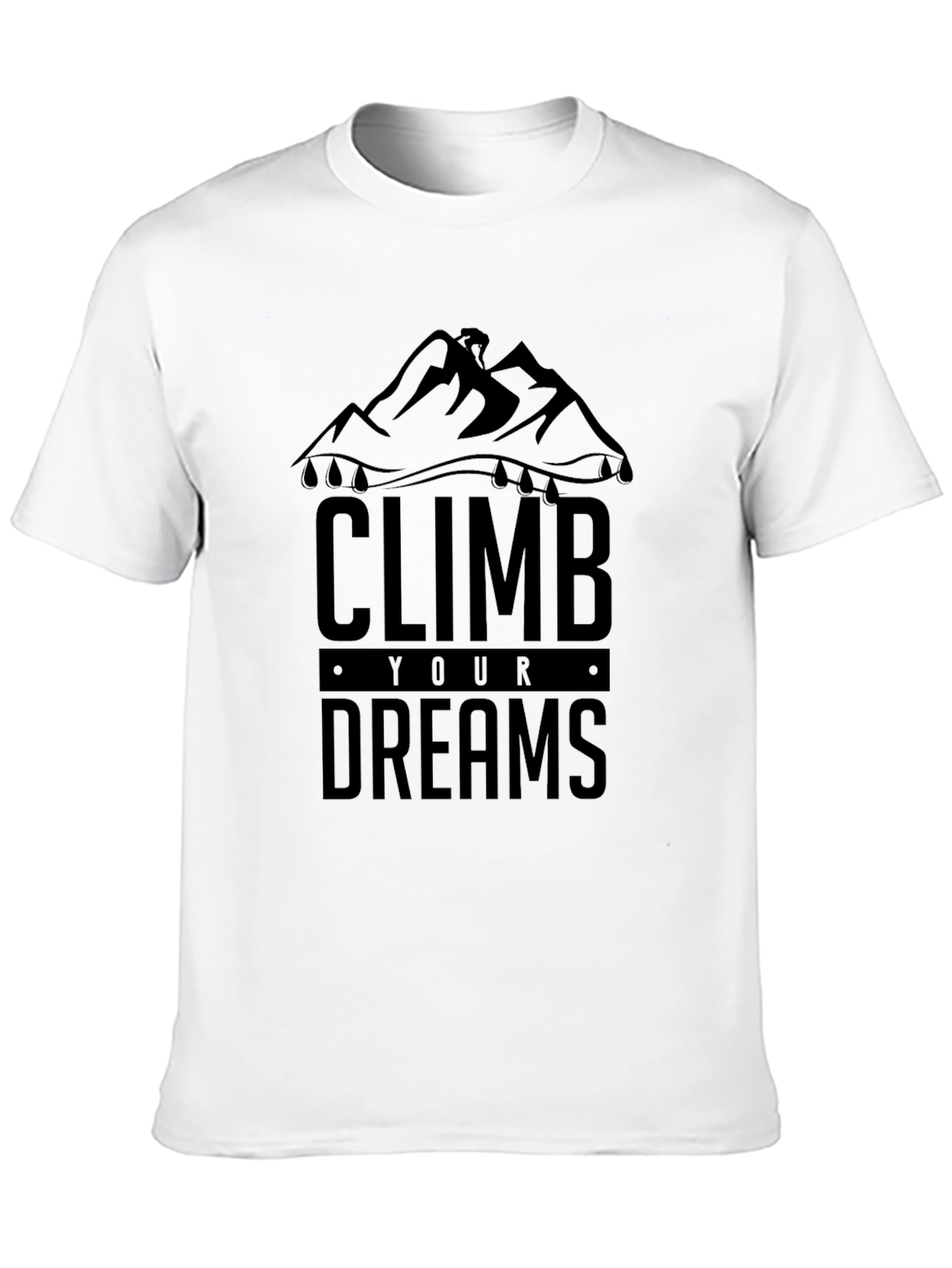 Climb Your Dreams Black Graphic Tee