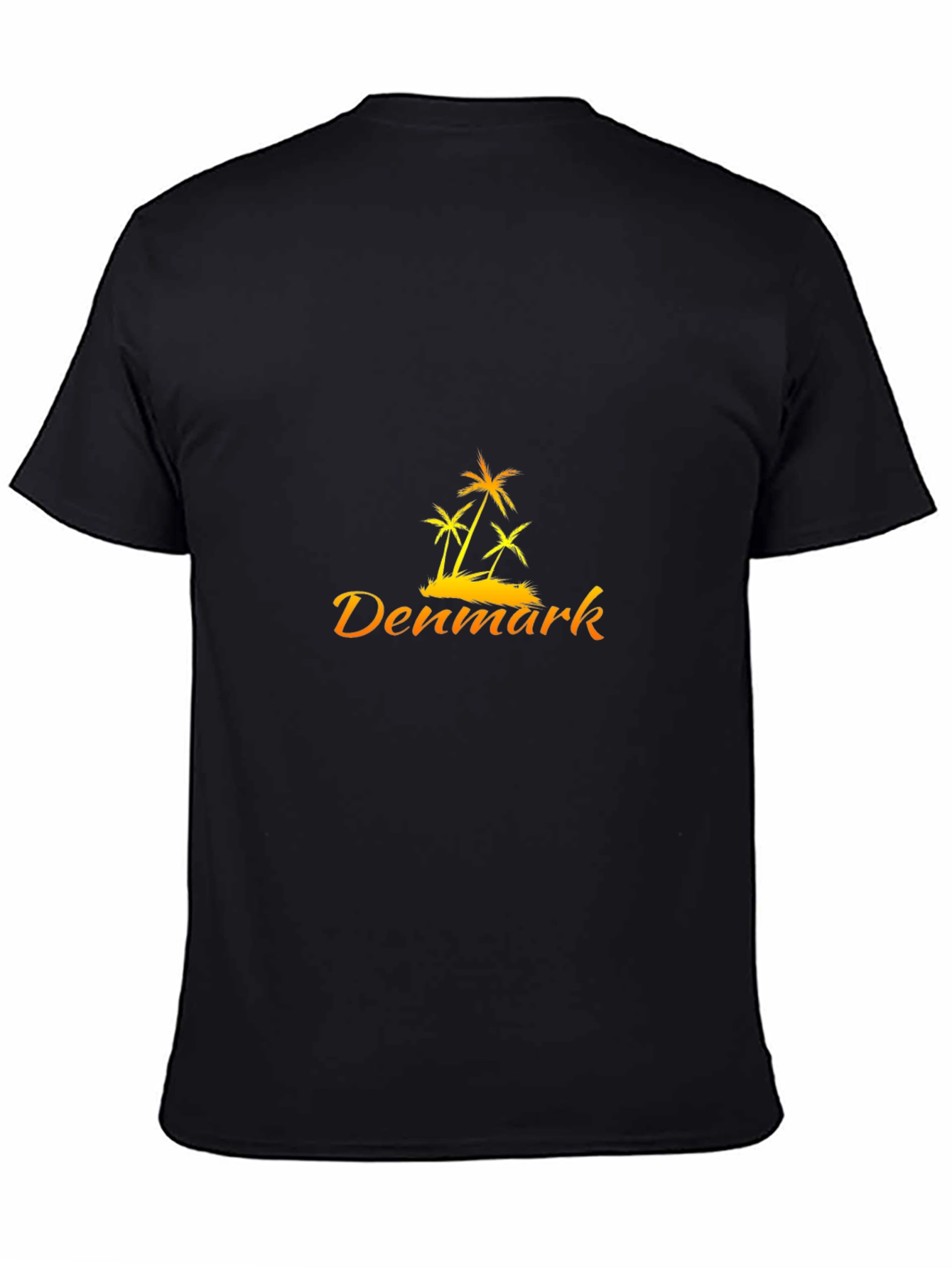 Denmark Palm Tree T-Shirt - Black Casual