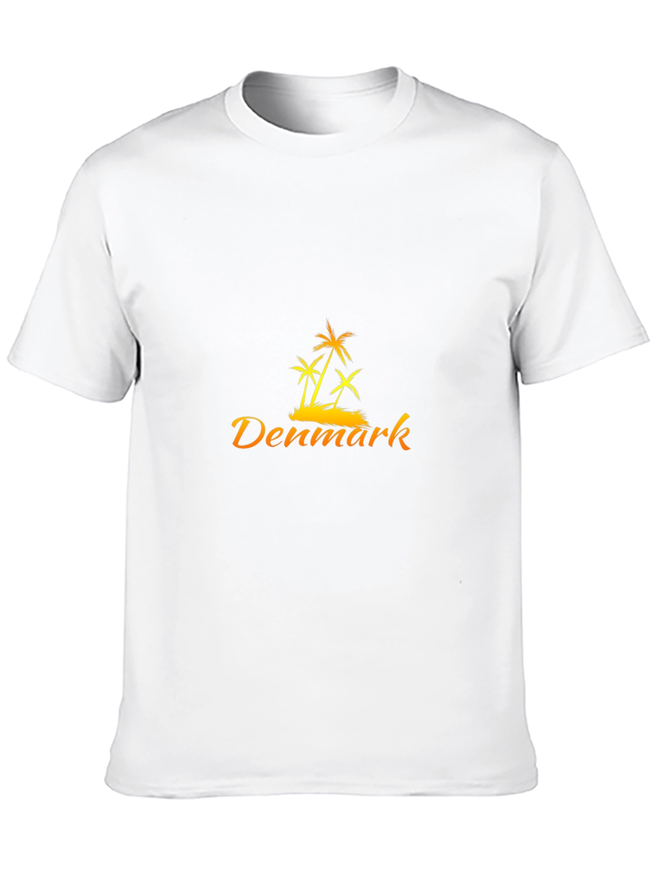 Denmark Palm Tree T-Shirt - Black Casual