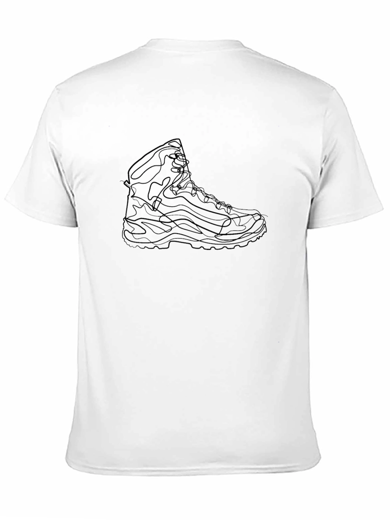 Black Graphic Tee - Hiking Boot Design
