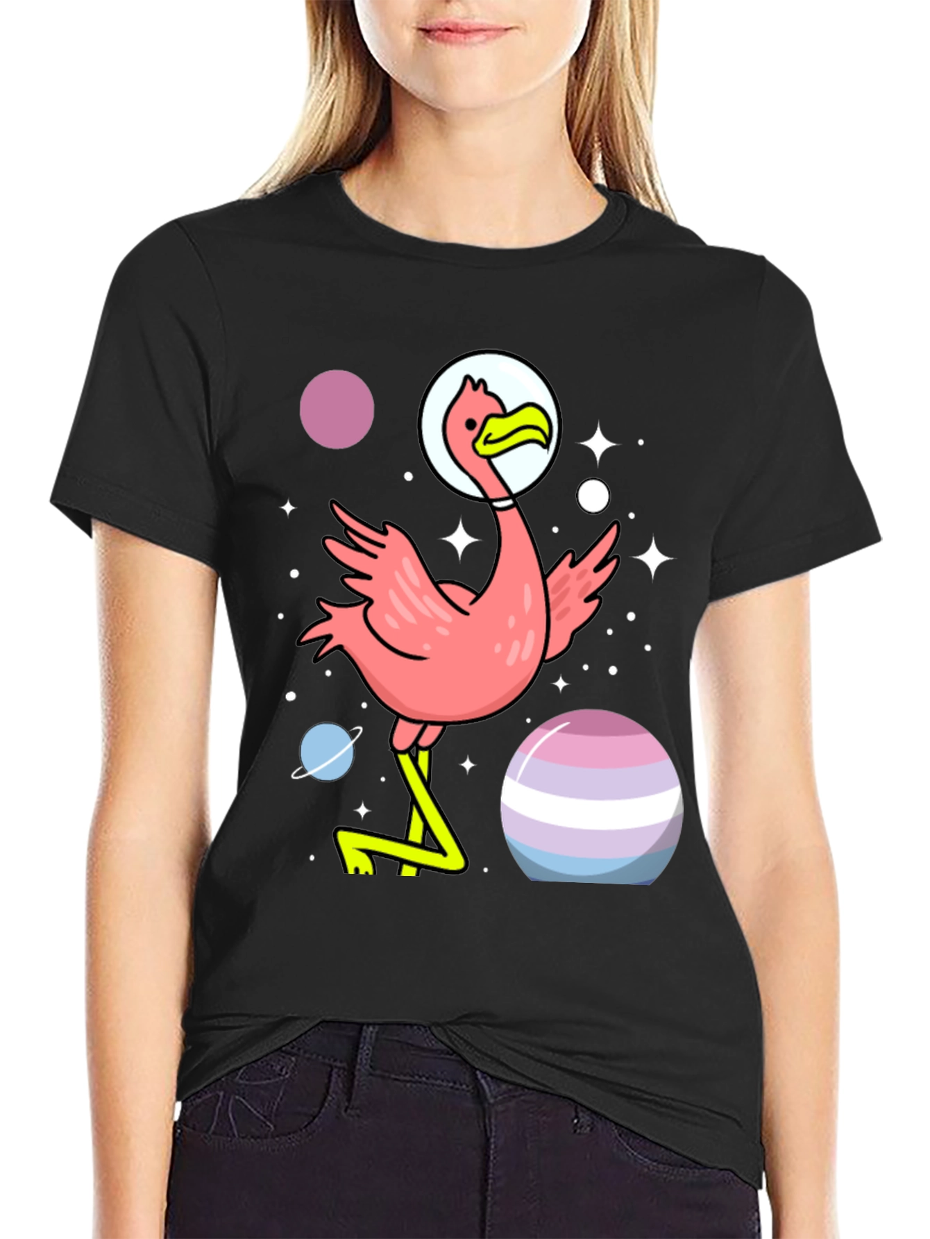 Cosmic Flamingo Graphic Tee