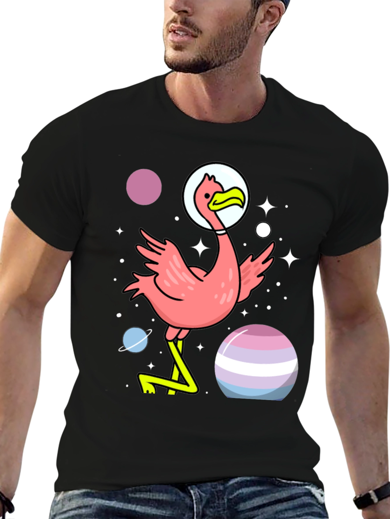 Cosmic Flamingo Graphic Tee