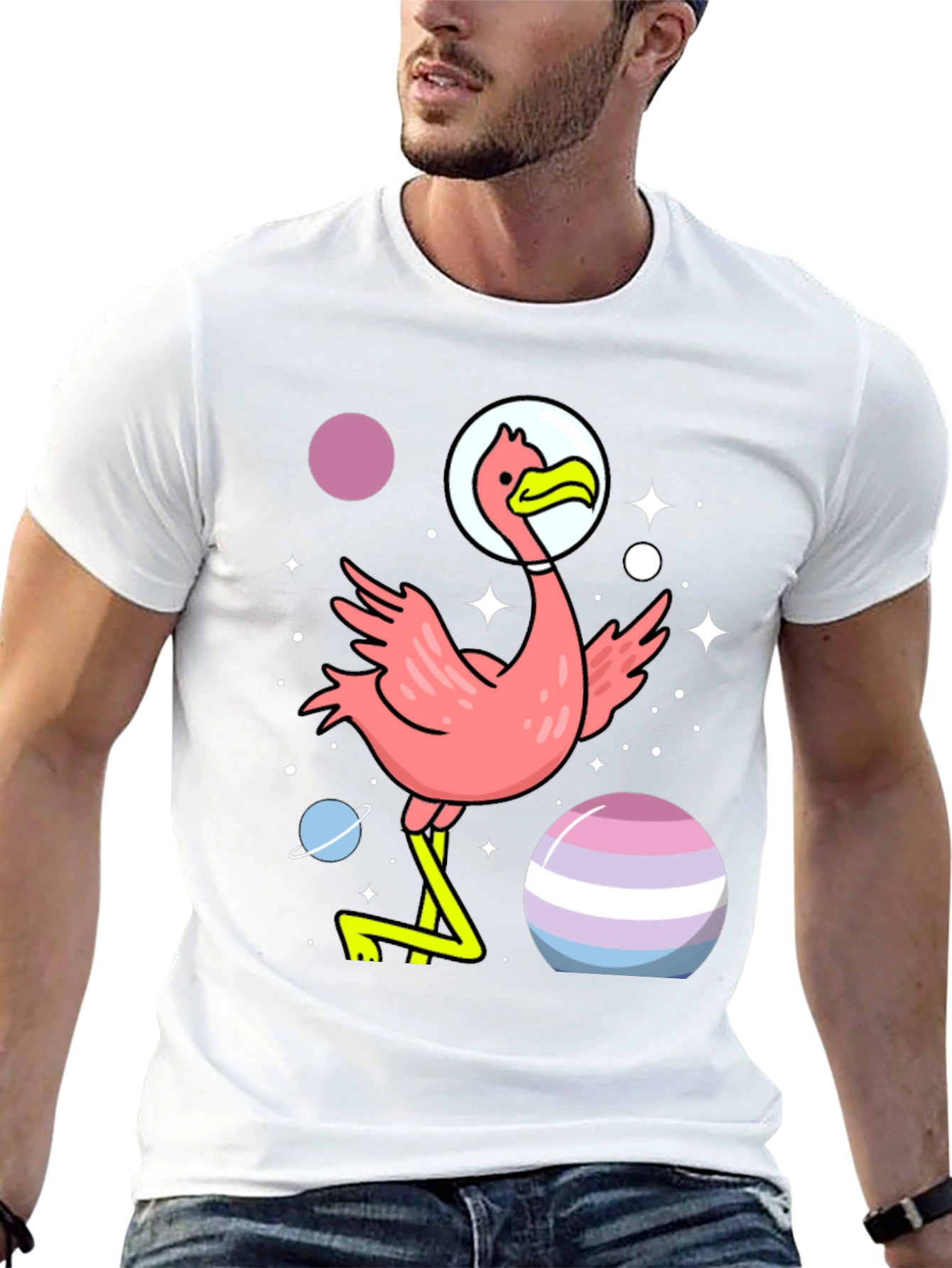 Cosmic Flamingo Graphic Tee