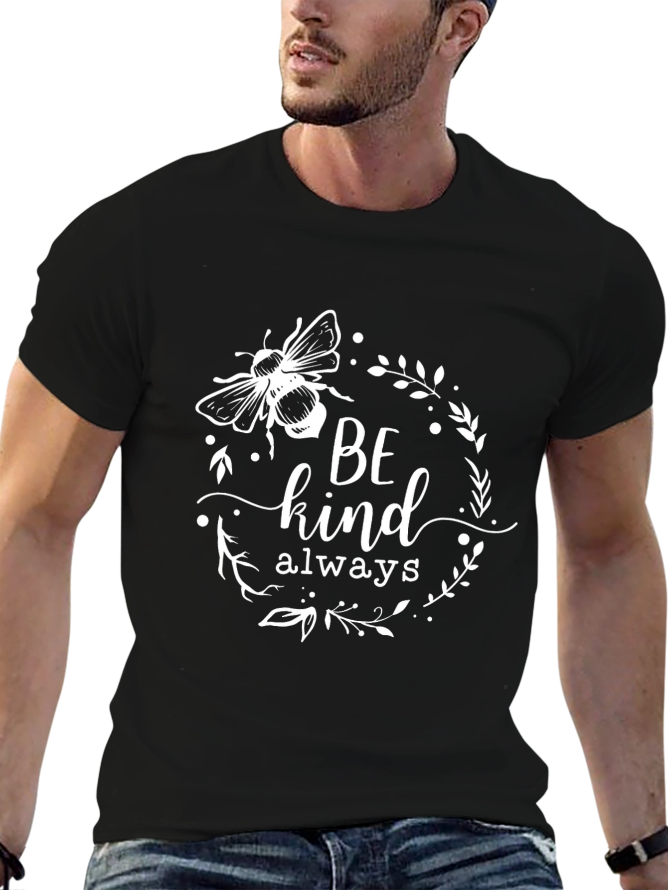 Bee Kind Always Black Graphic Tee