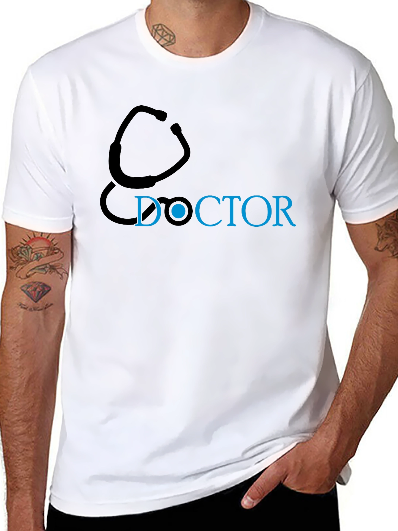 Doctor Stethoscope Graphic T-Shirt - Medical Professional Apparel
