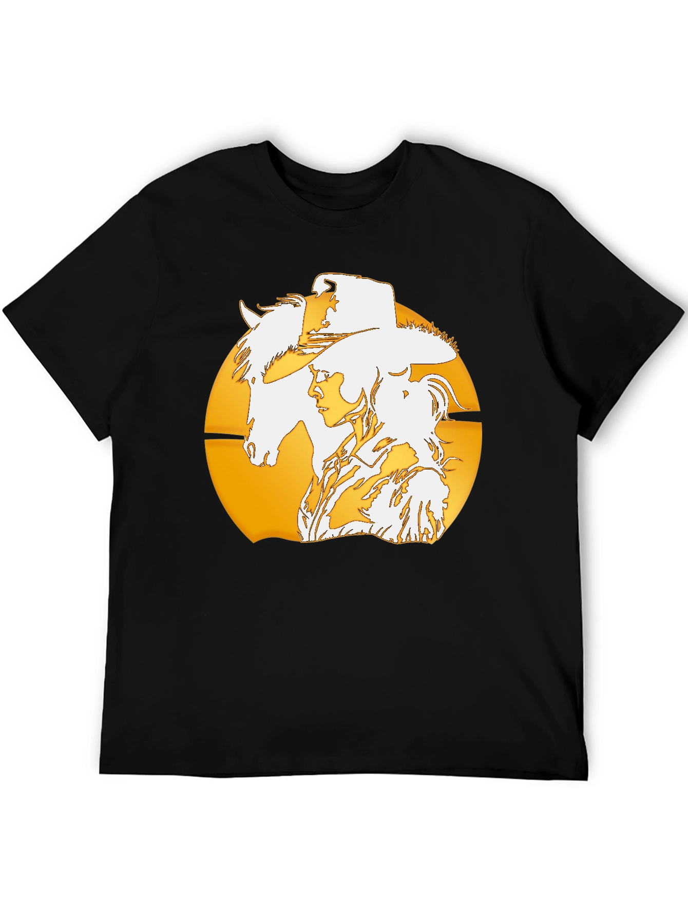 Cowboy Sunset Graphic Tee - Western Style