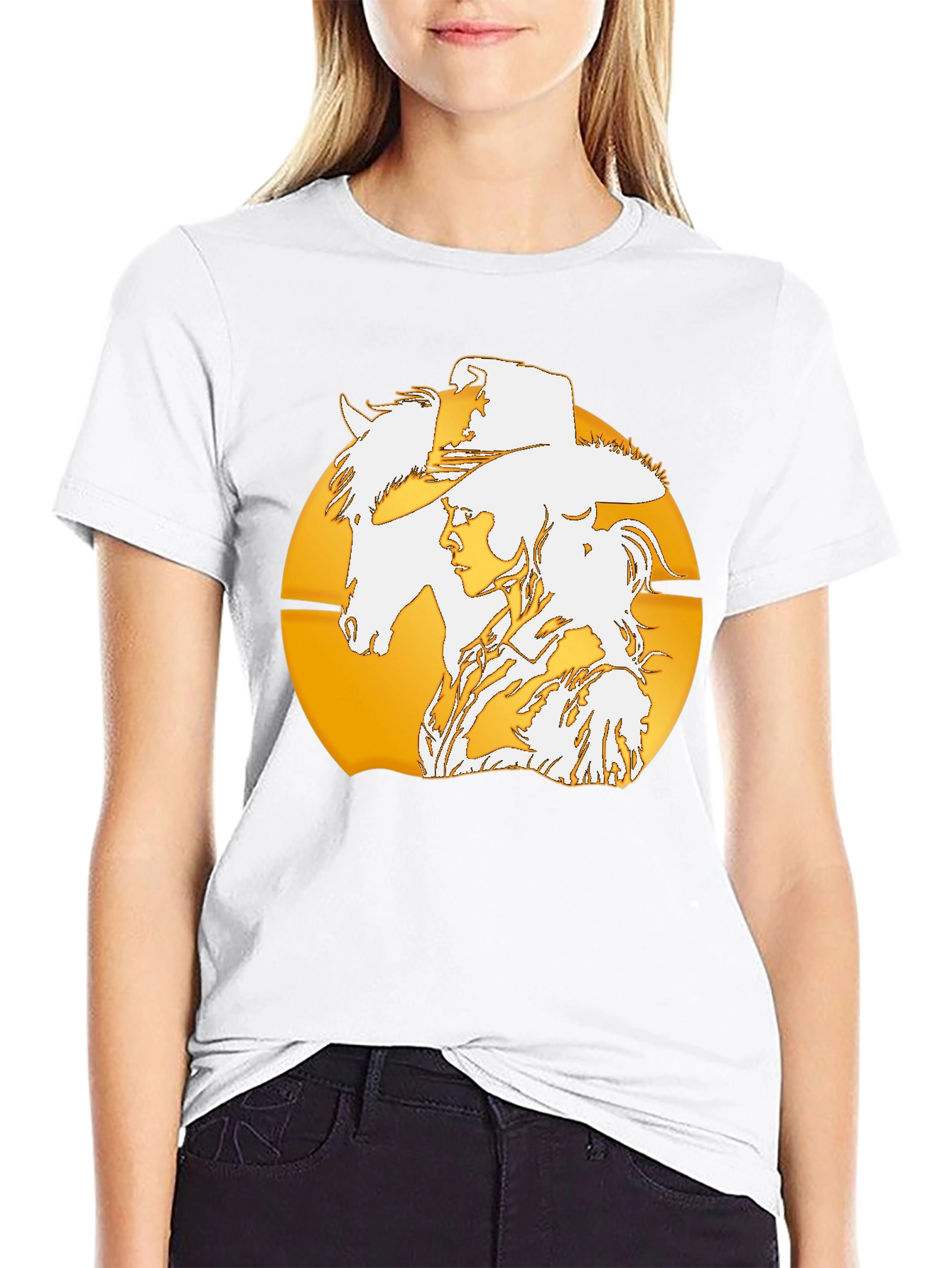 Cowboy Sunset Graphic Tee - Western Style