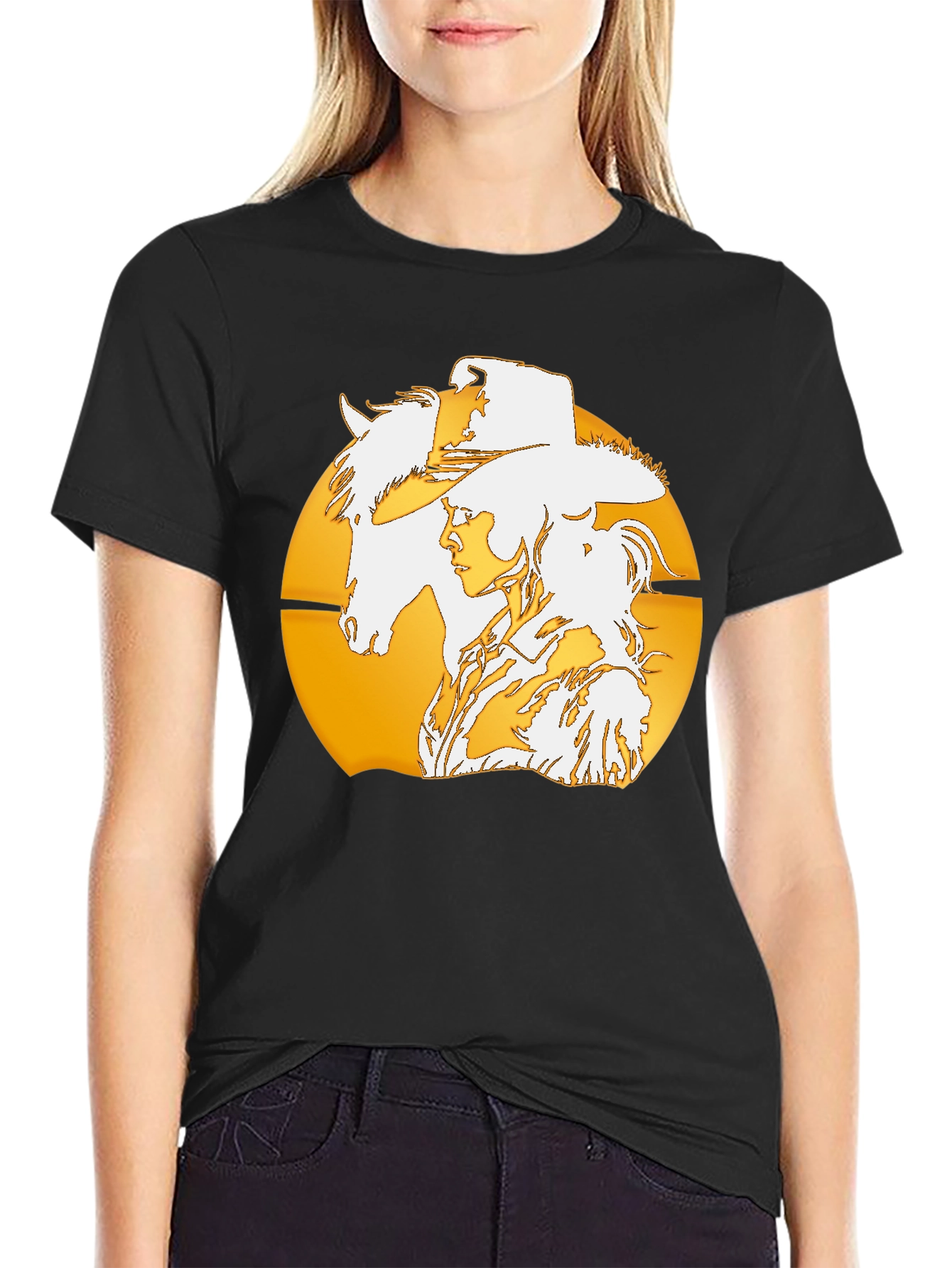 Cowboy Sunset Graphic Tee - Western Style