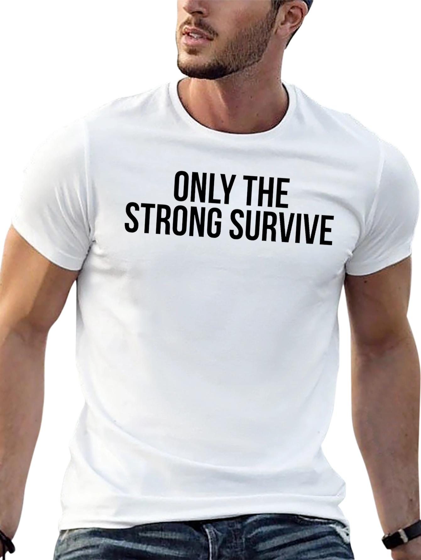Only The Strong Survive Graphic Tee - Black