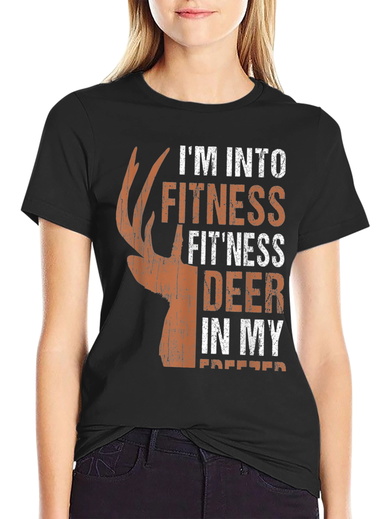 Fitness Deer Hunting T-Shirt - Novelty Graphic Tee