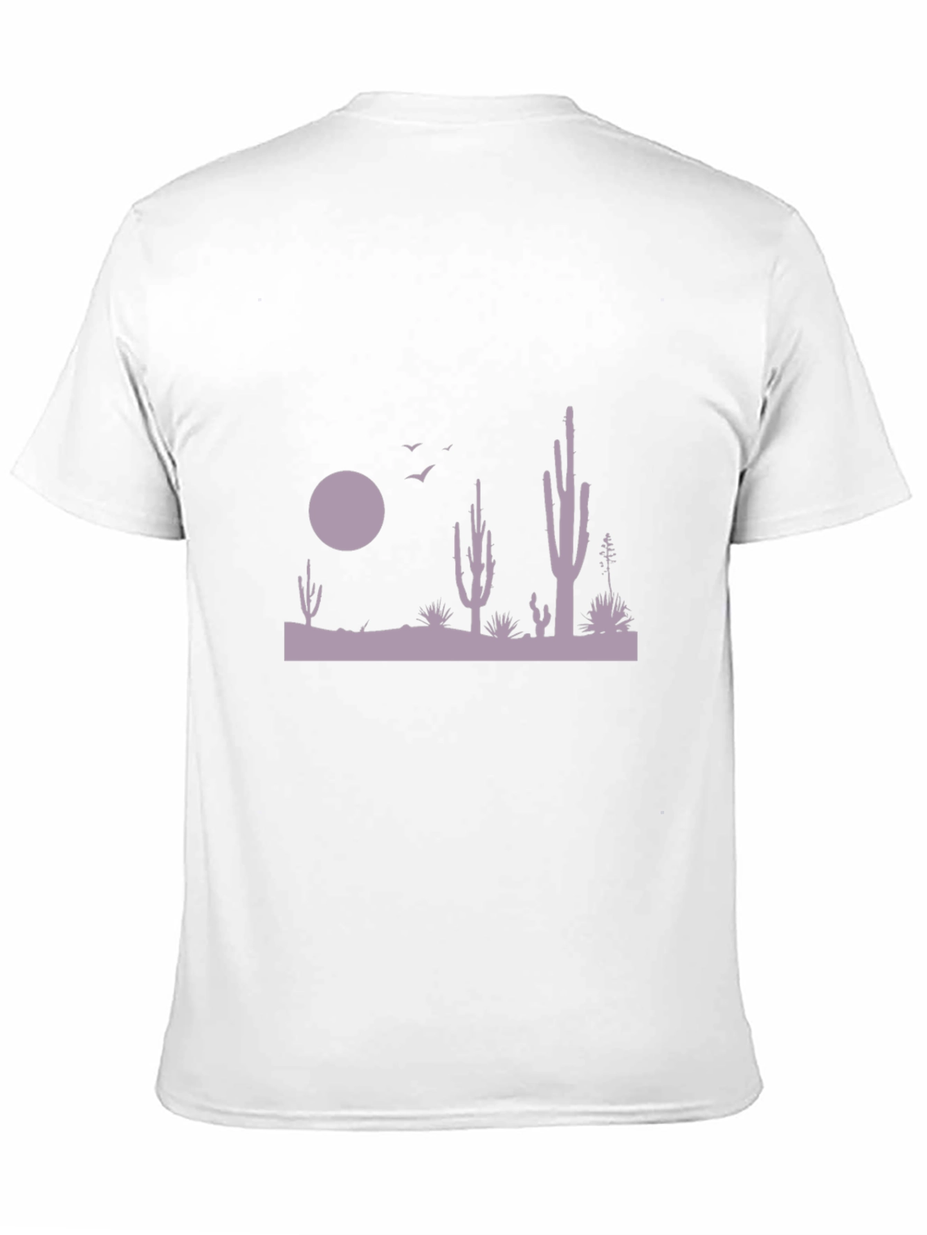 Desert Cactus Silhouette Graphic Tee - Black