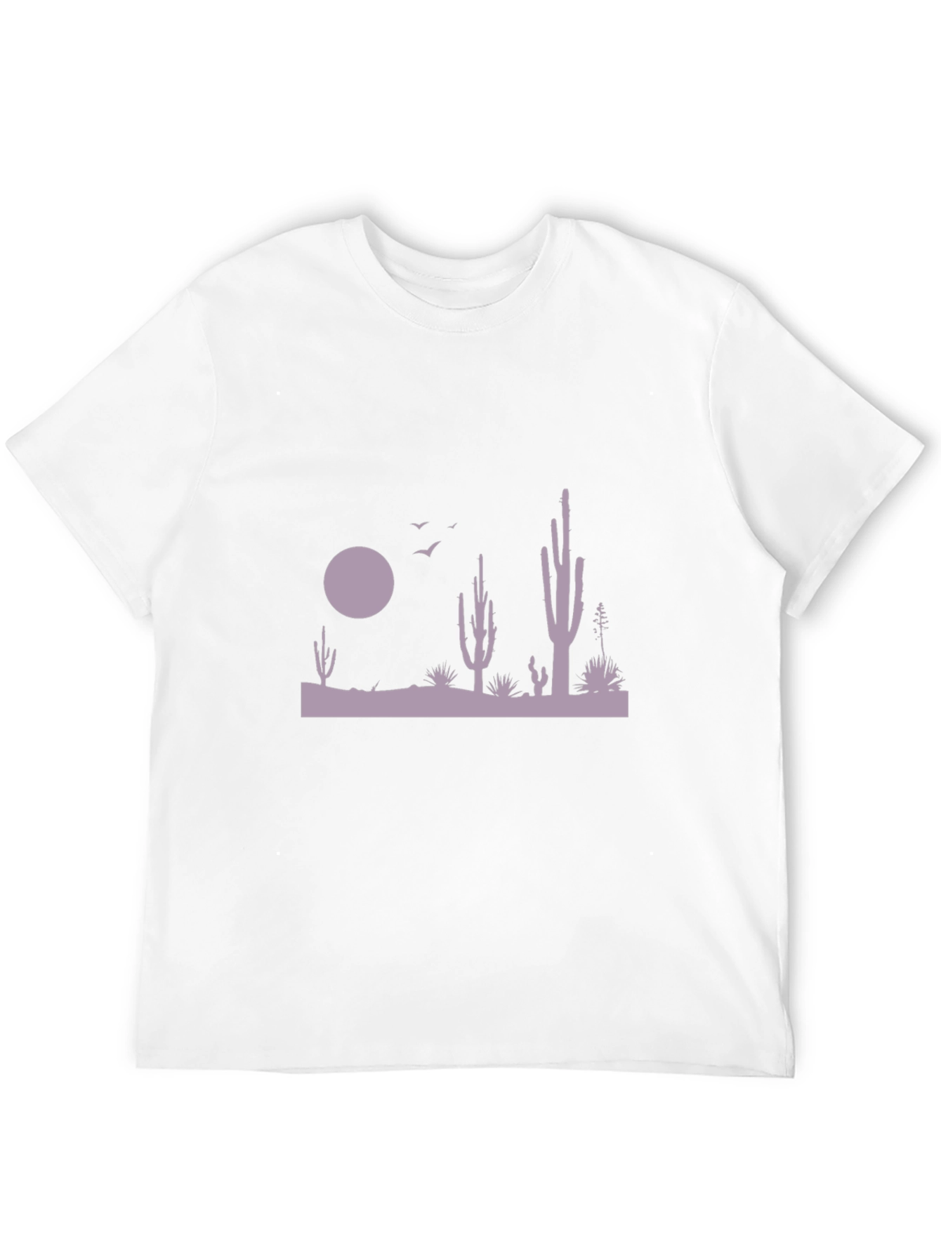 Desert Cactus Silhouette Graphic Tee - Black
