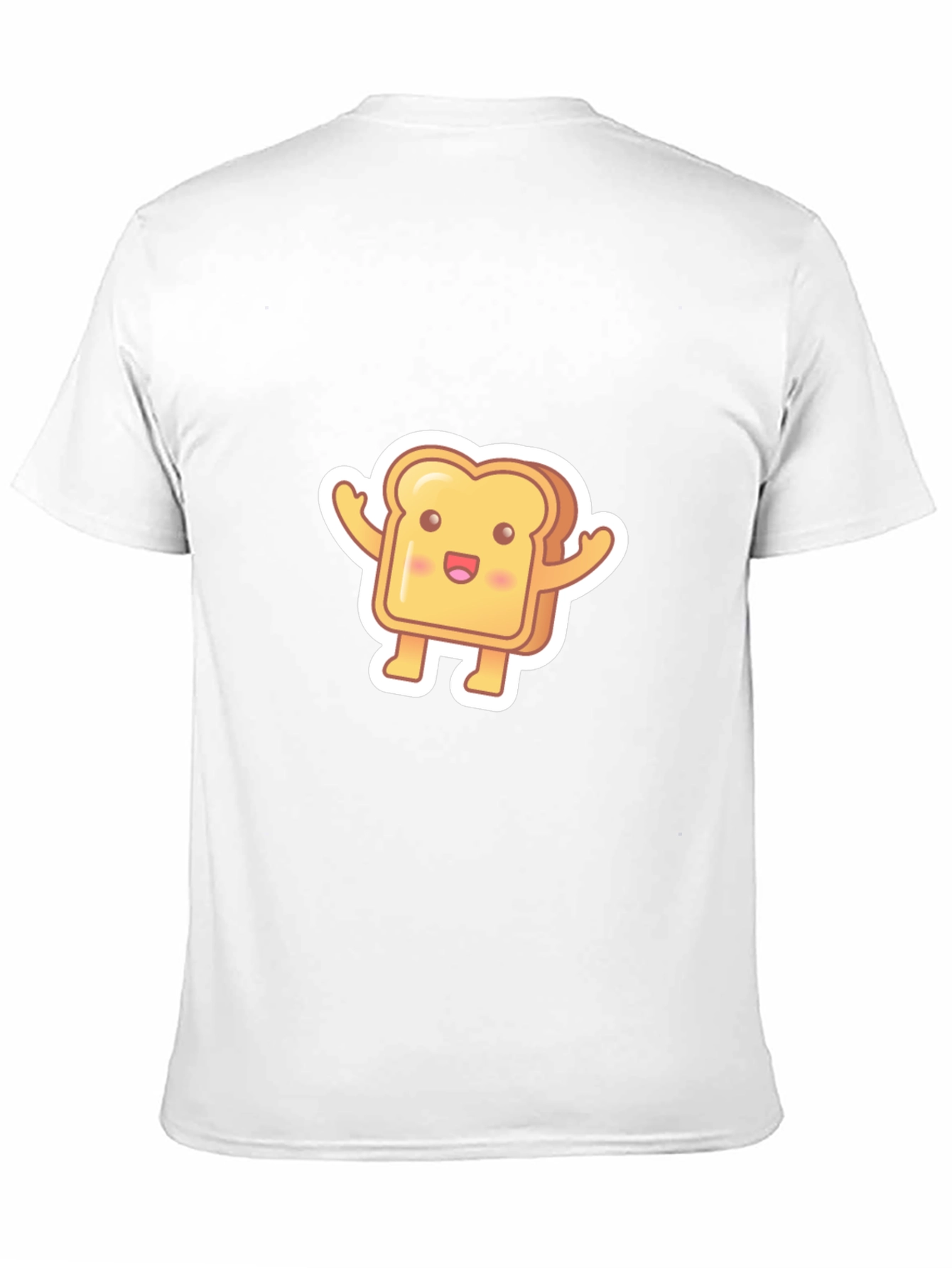 Cute Toast Cartoon Black T-Shirt