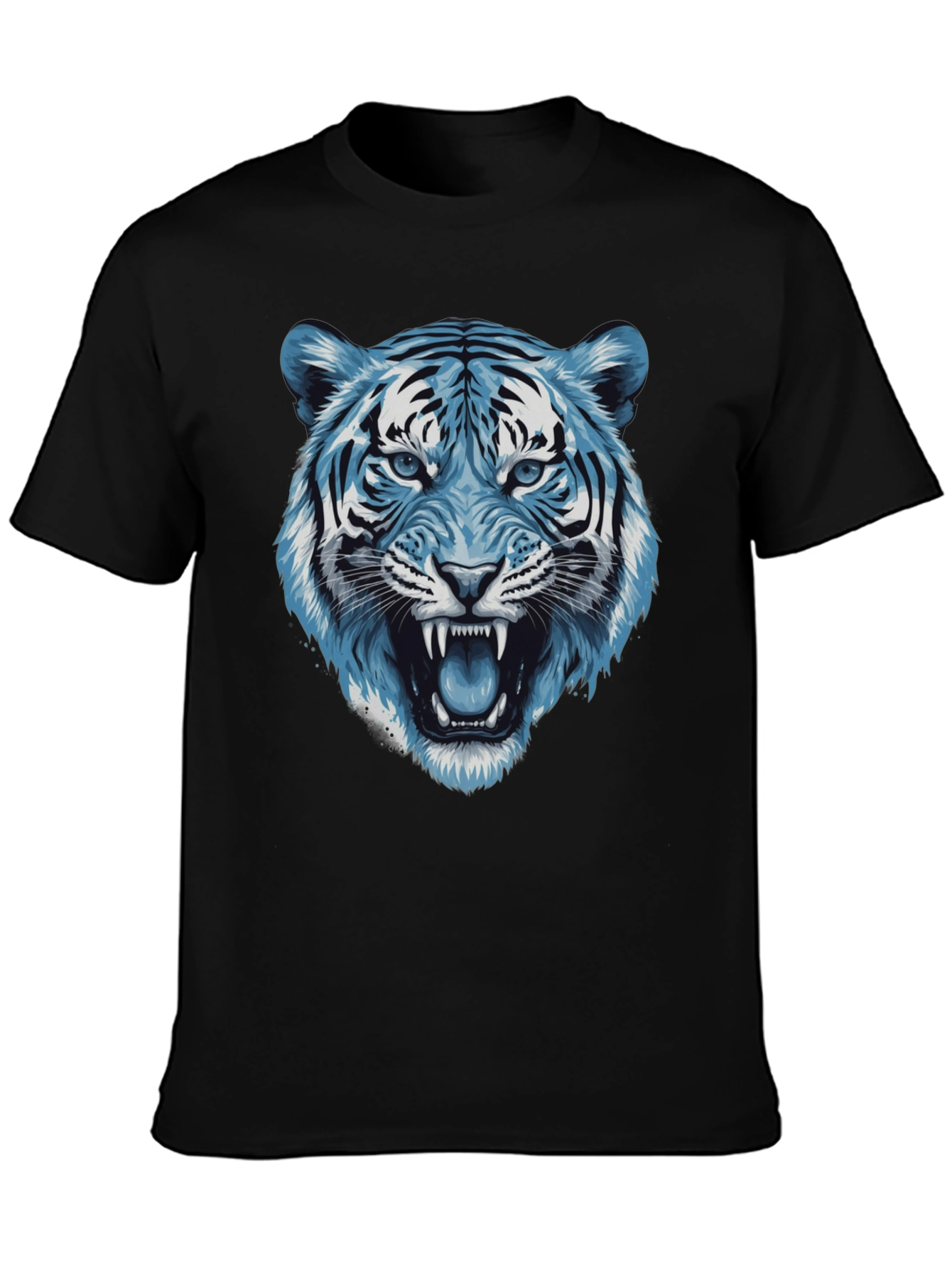 Blue Tiger Graphic Tee - Fierce Style