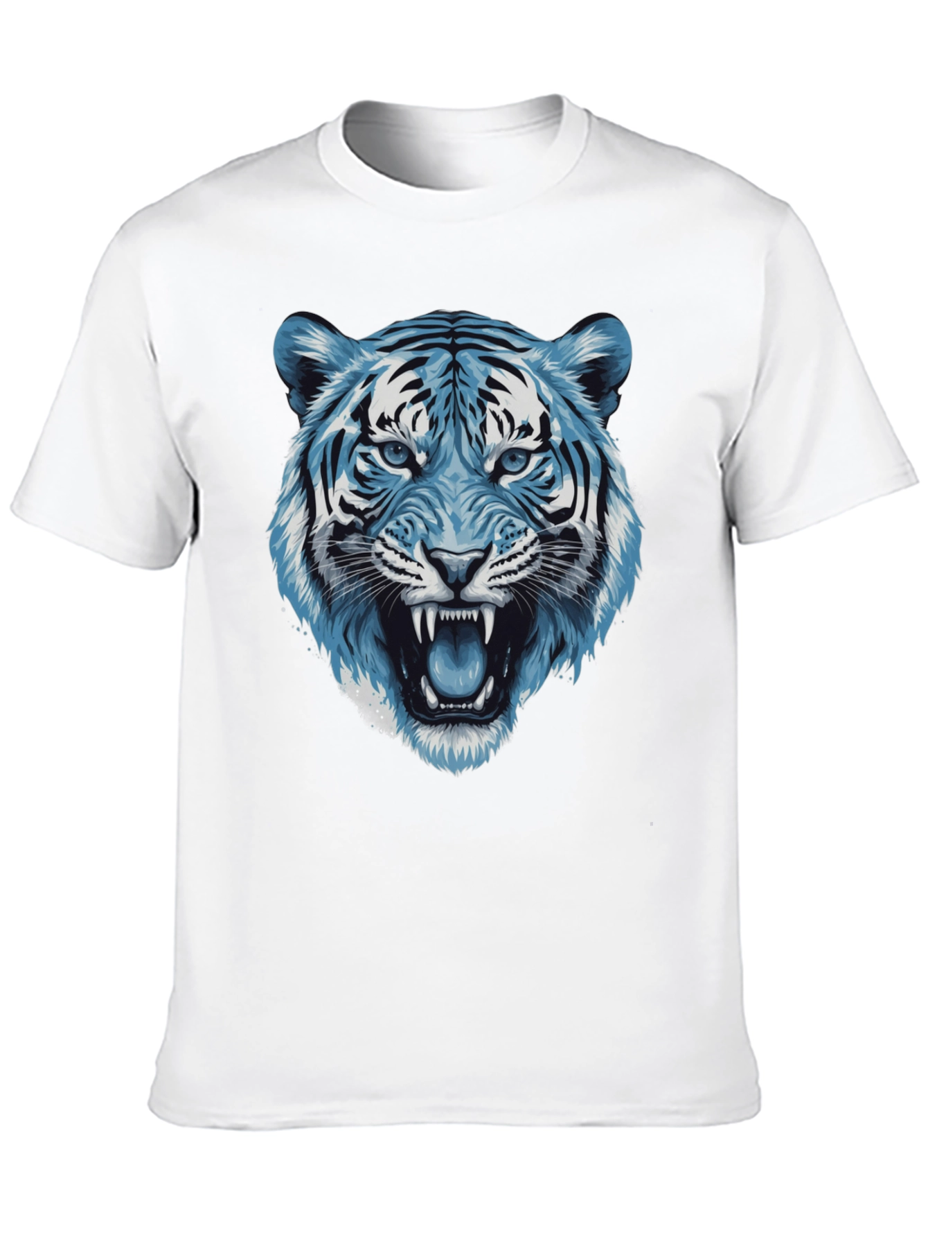 Blue Tiger Graphic Tee - Fierce Style
