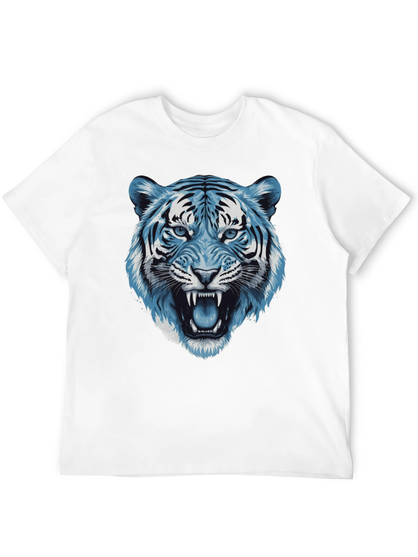 Blue Tiger Graphic Tee - Fierce Style