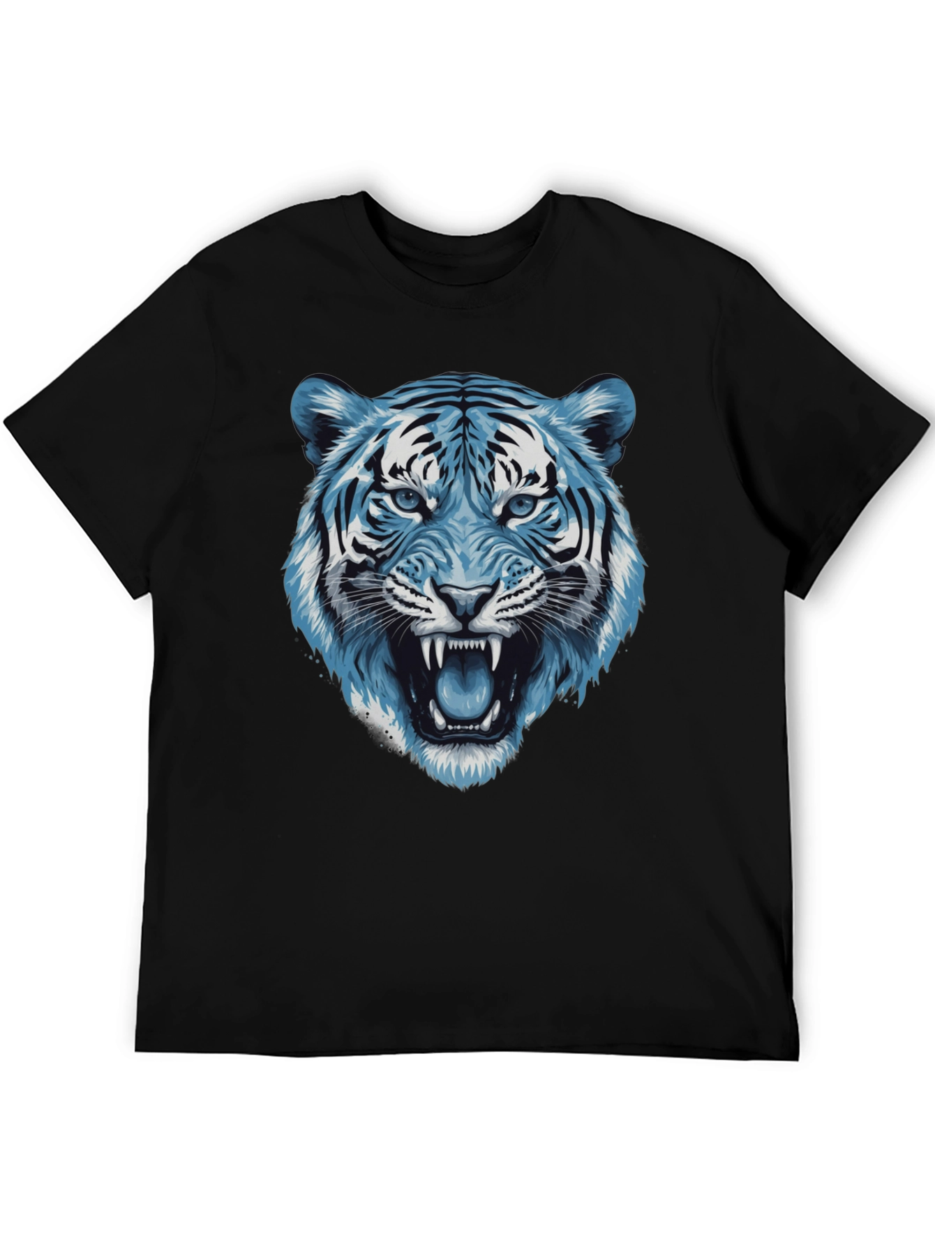 Blue Tiger Graphic Tee - Fierce Style