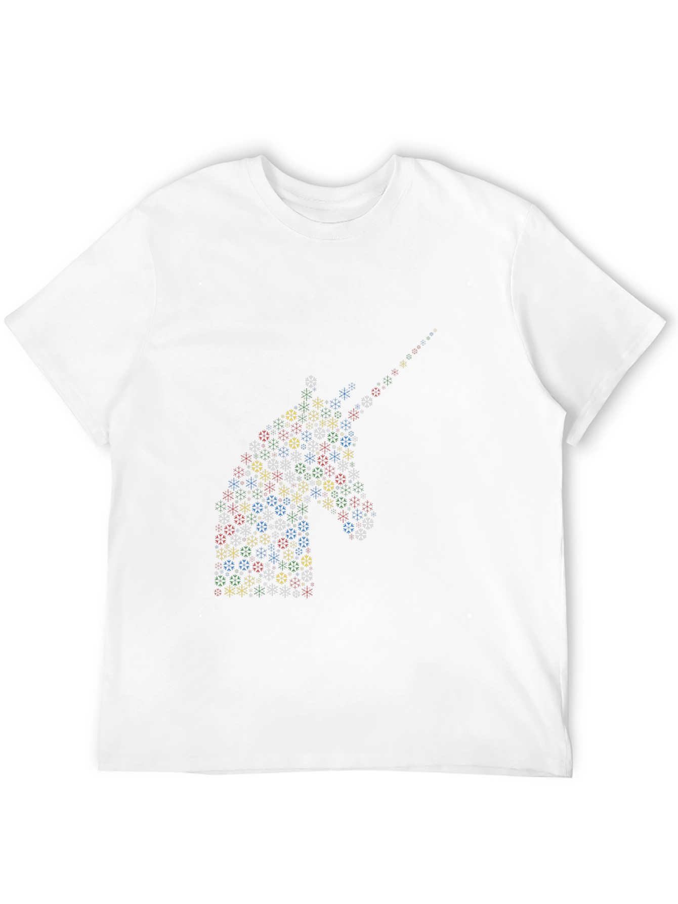 Unicorn Snowflake Black T-Shirt