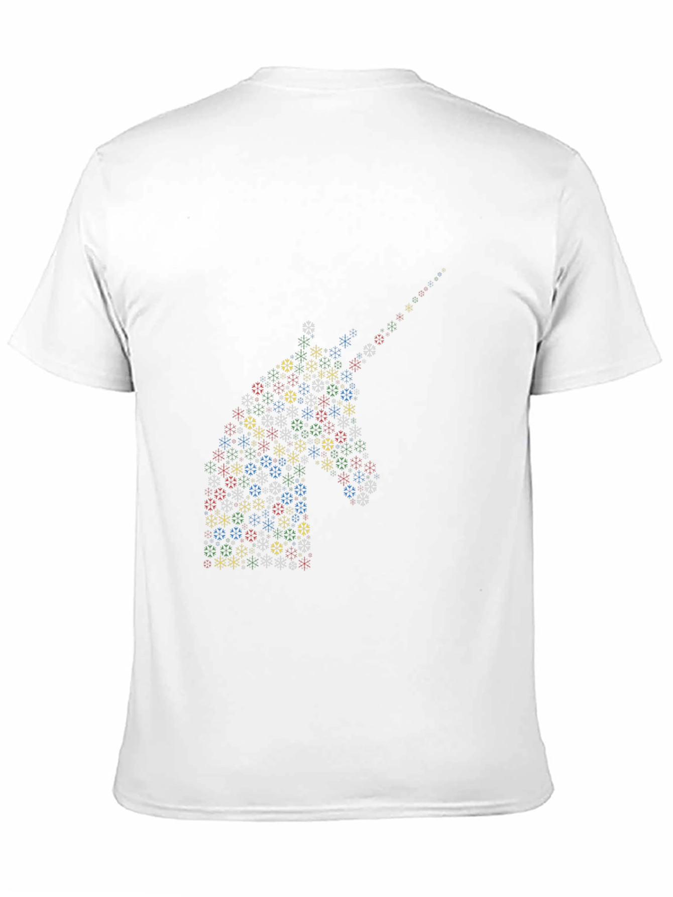 Unicorn Snowflake Black T-Shirt
