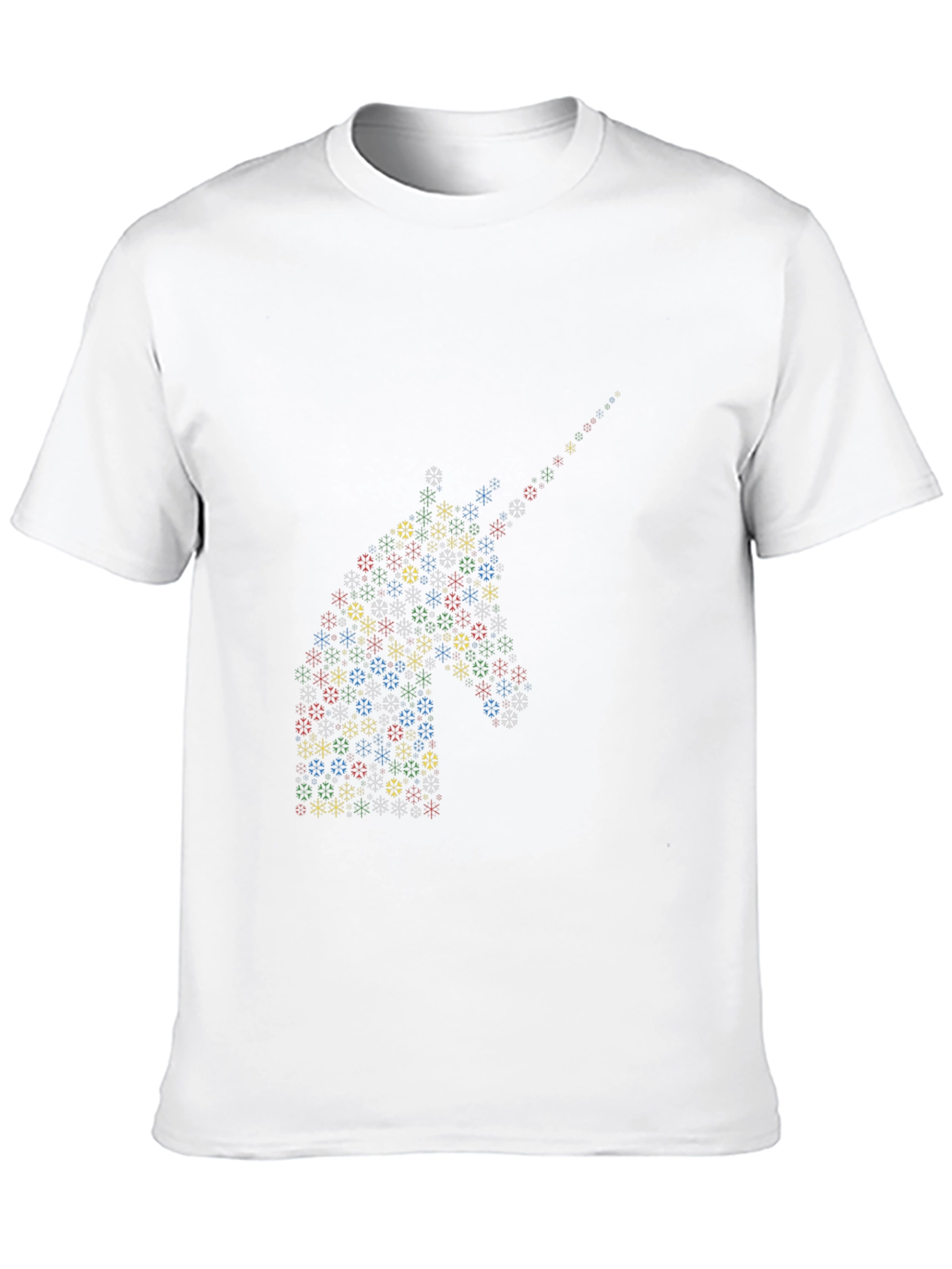 Unicorn Snowflake Black T-Shirt