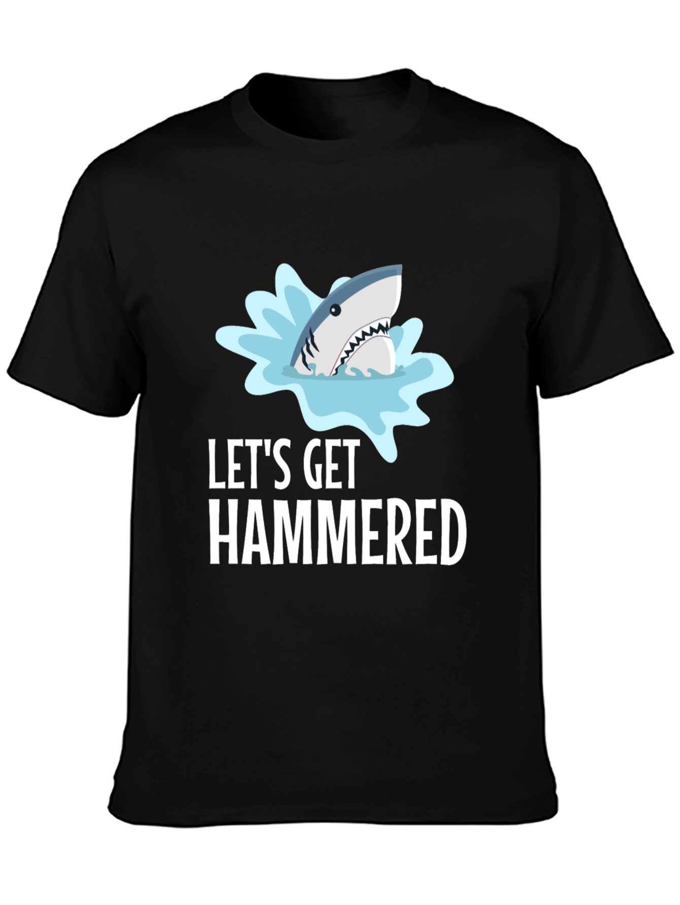 Lets Get Hammered Shark Graphic T-Shirt