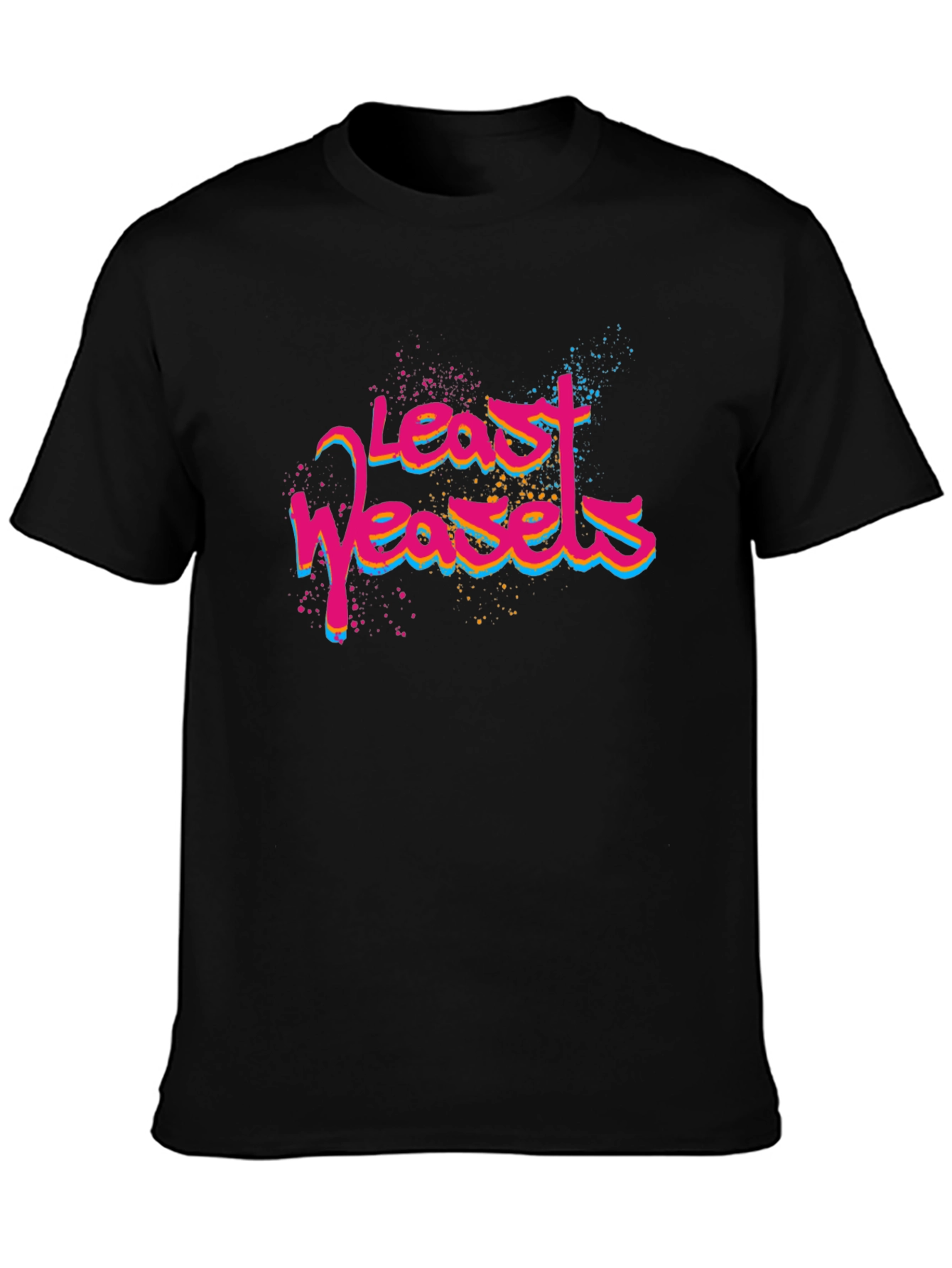 Least Weasels T-Shirt - Mens Black Graphic Tee