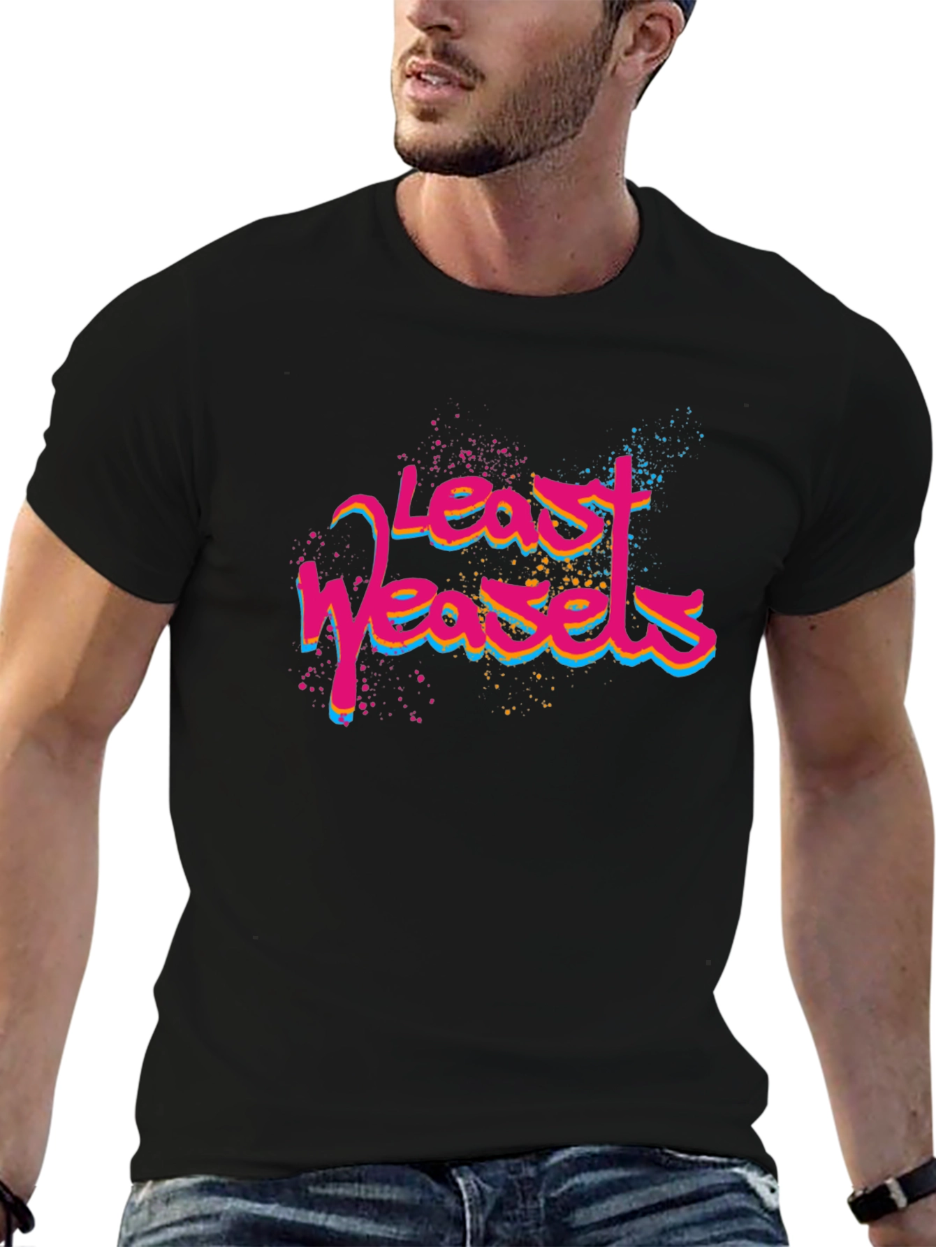 Least Weasels T-Shirt - Mens Black Graphic Tee